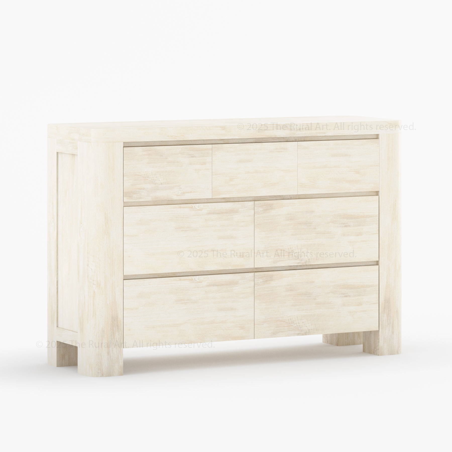 Levittown Solid Wood 6-Drawer Dresser Storage Chest