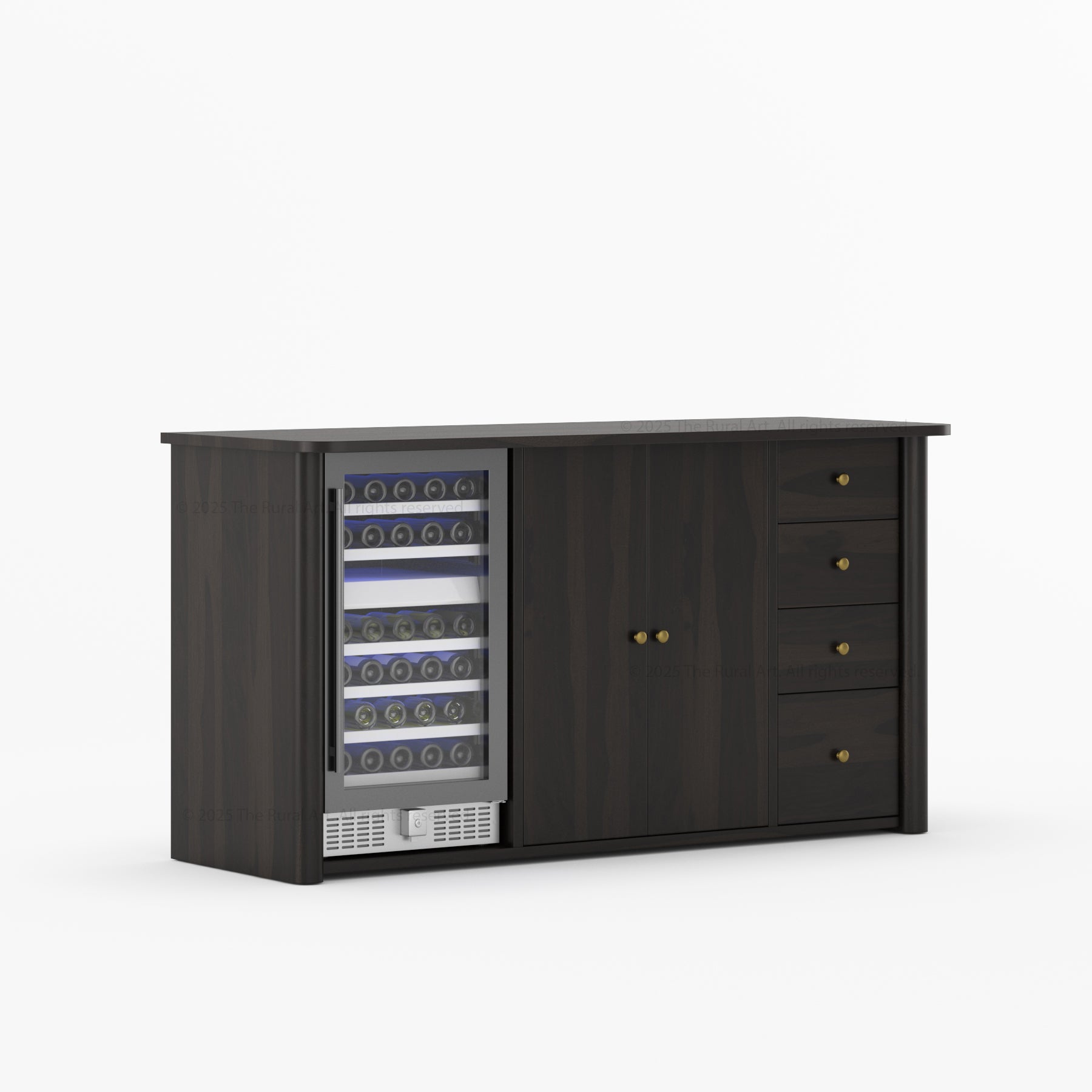 Blytheville Dual Tone Sideboard with Mini Fridge Space