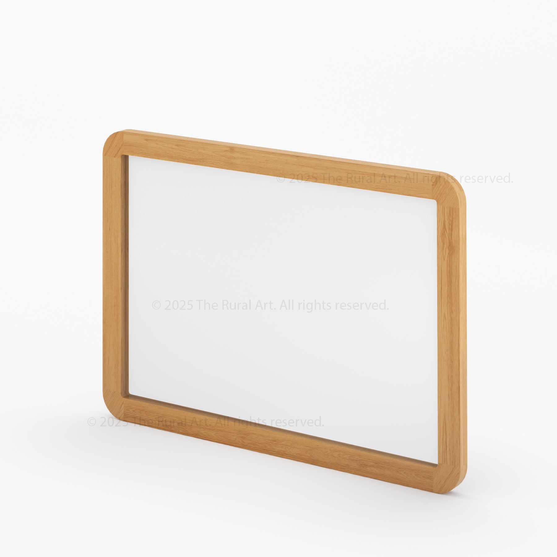 Beverly Wall Mirror | Rounded Solid Wood Frame in Natural Finish