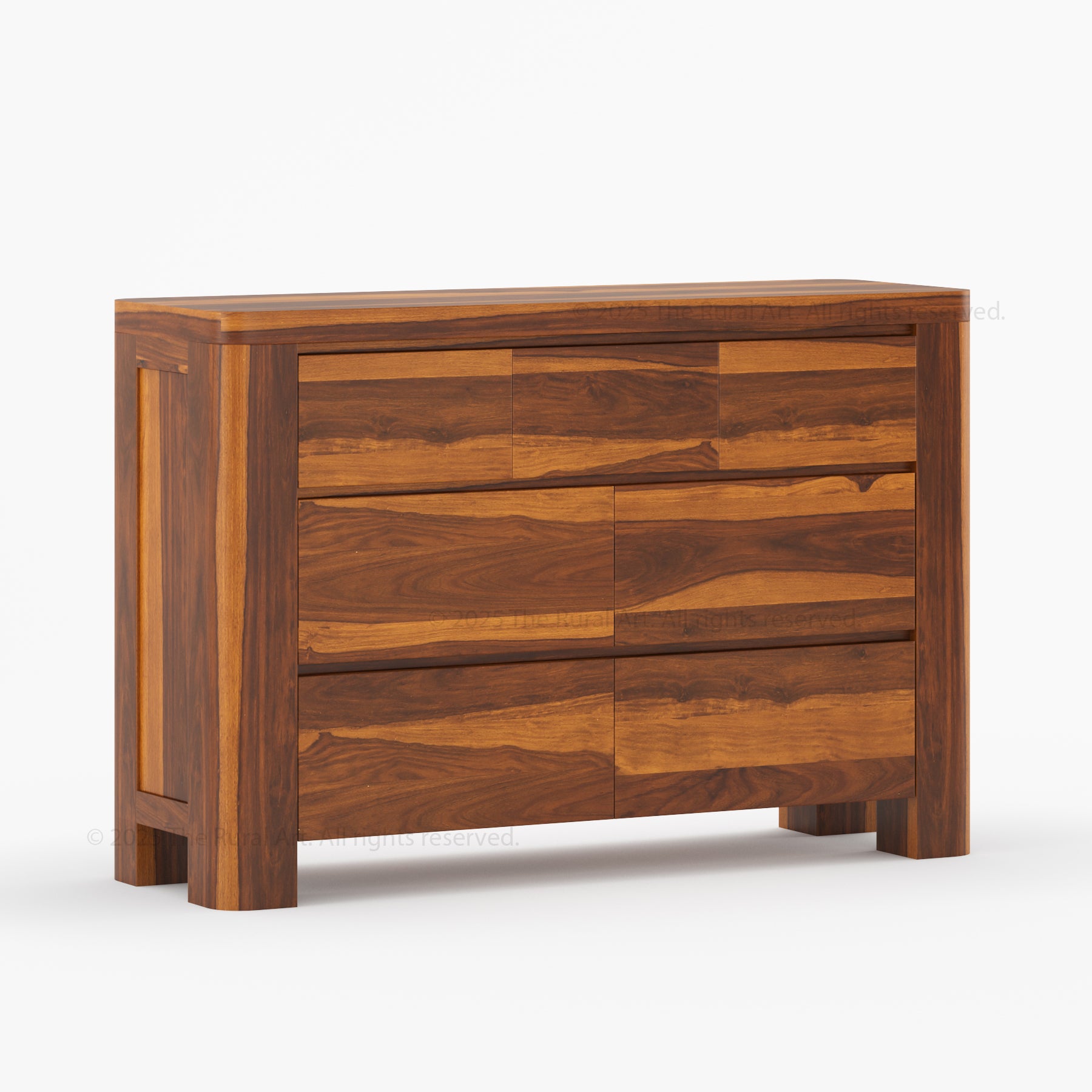 Levittown Solid Wood 6-Drawer Dresser Storage Chest