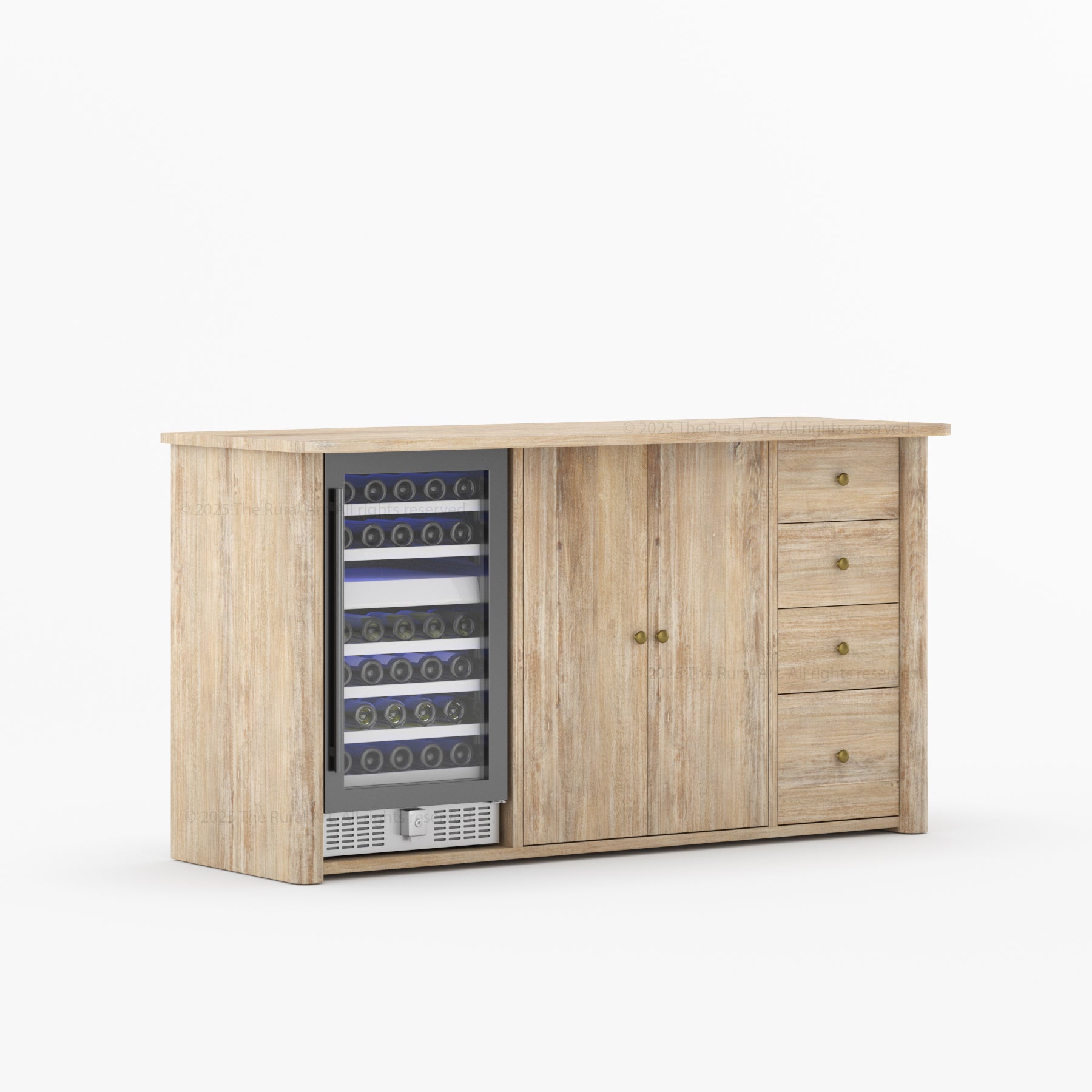 Blytheville Dual Tone Sideboard with Mini Fridge Space