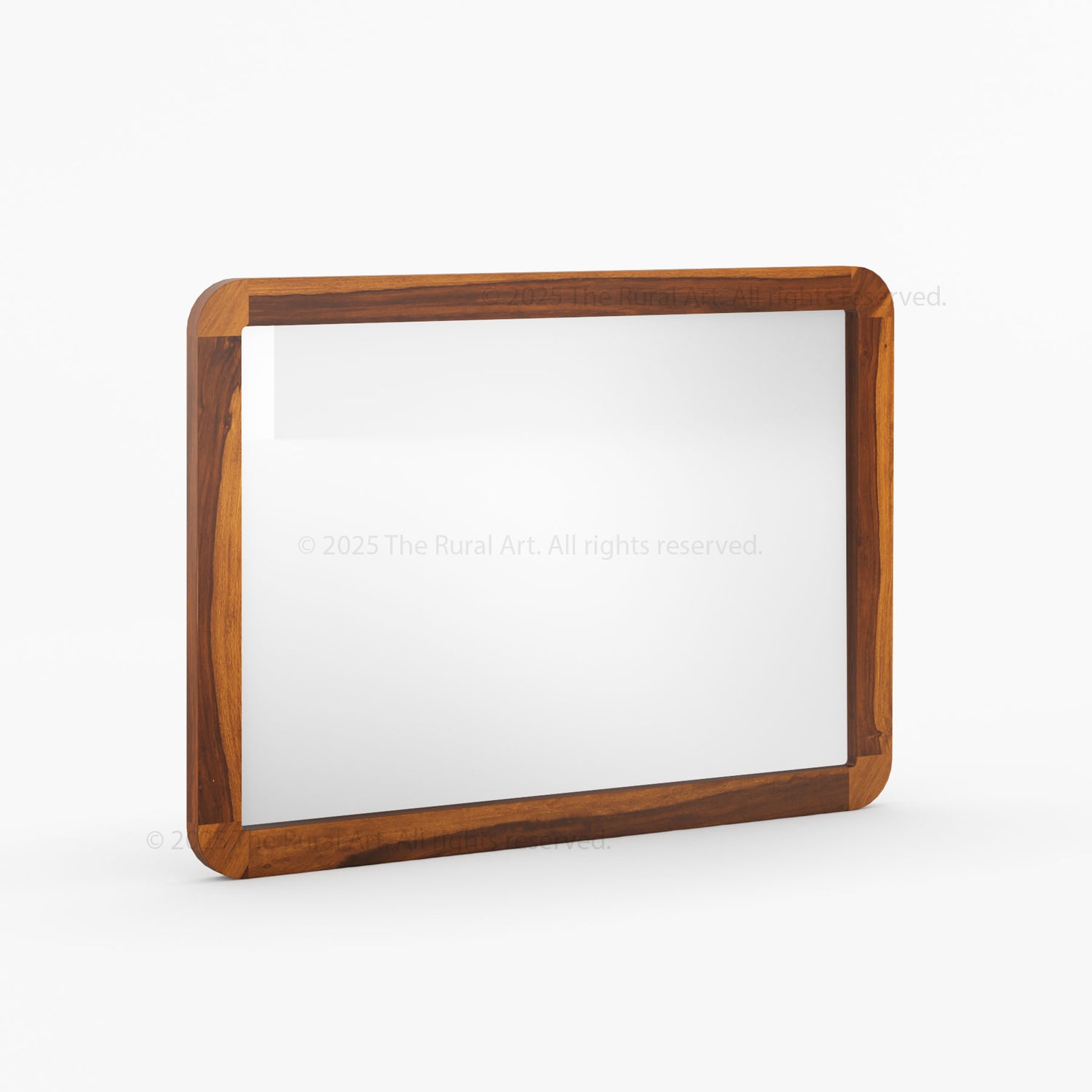 Beverly Wall Mirror | Rounded Solid Wood Frame in Natural Finish