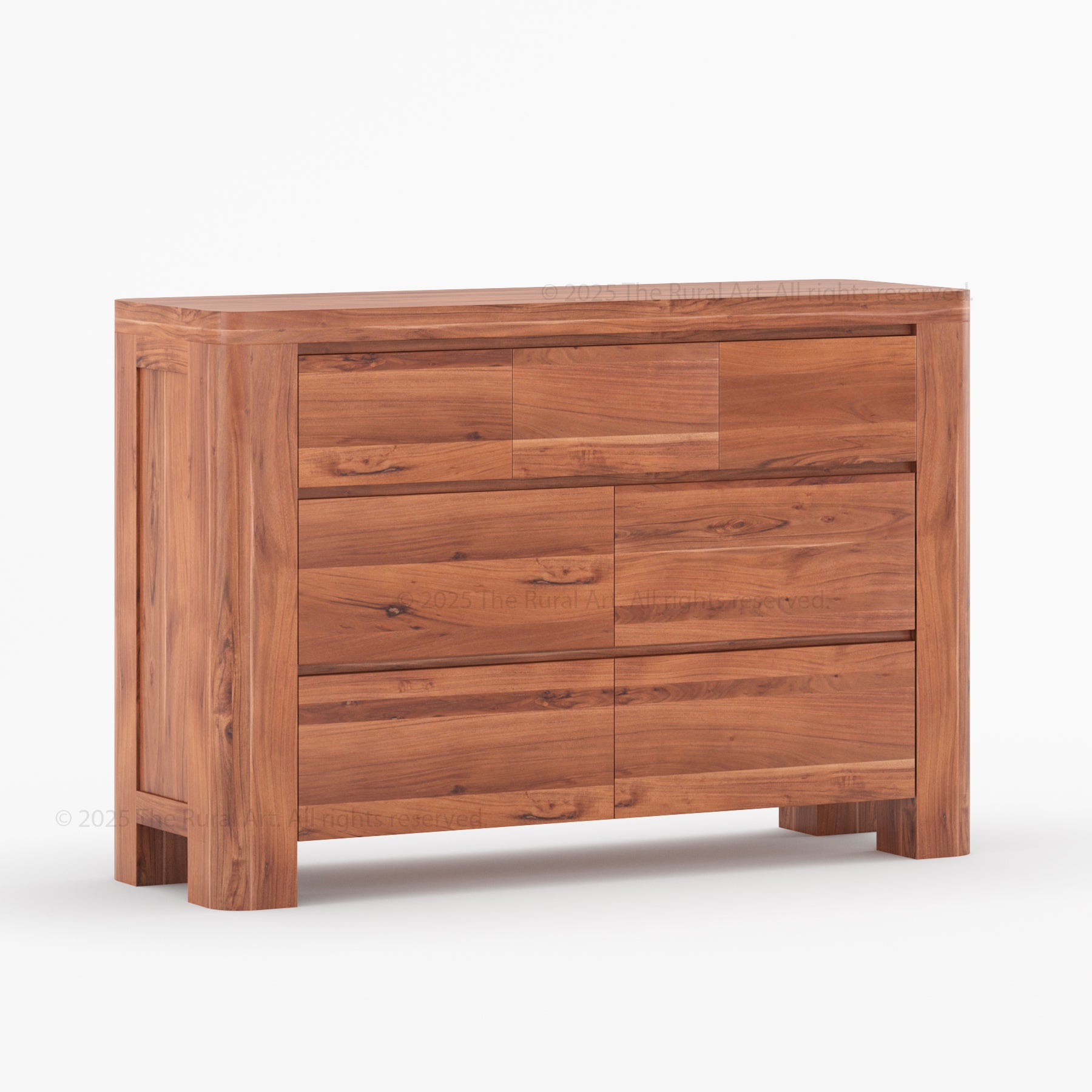 Levittown Solid Wood 6-Drawer Dresser Storage Chest