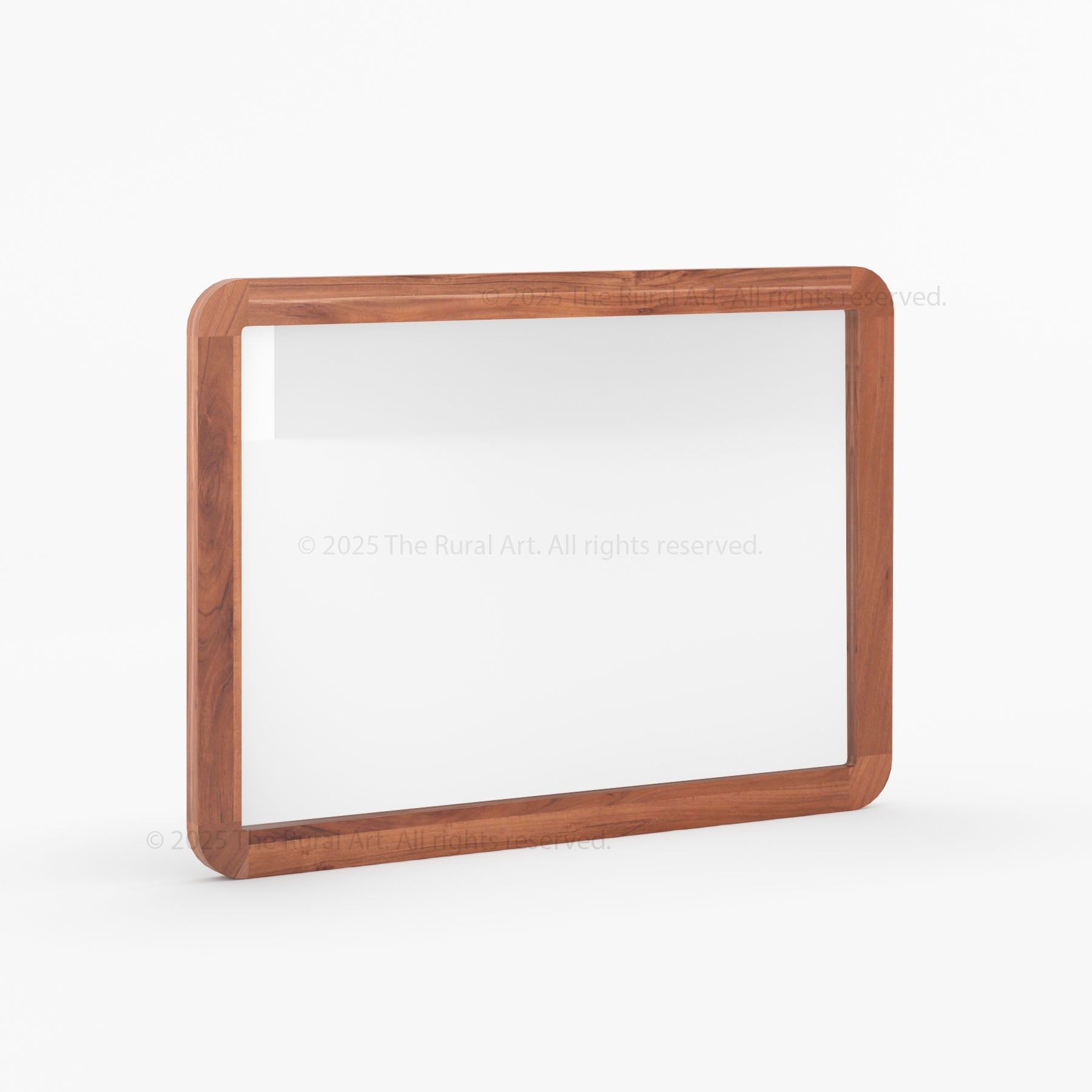 Beverly Wall Mirror | Rounded Solid Wood Frame in Natural Finish