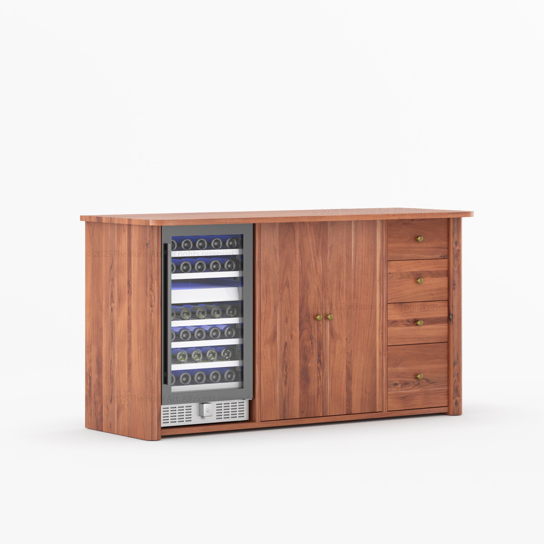 Blytheville Dual Tone Sideboard with Mini Fridge Space