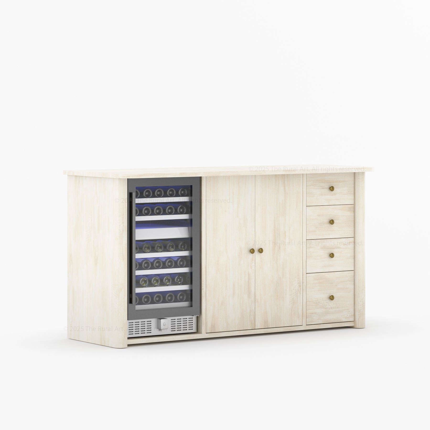 Blytheville Dual Tone Sideboard with Mini Fridge Space