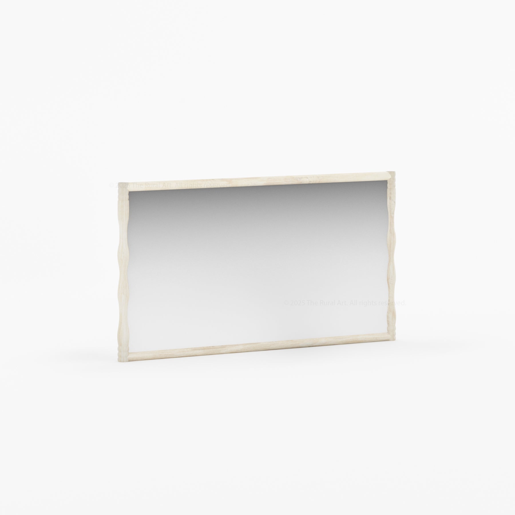 Jasper Solid Wood Mirror Frame with Sculpted Vertical Edges