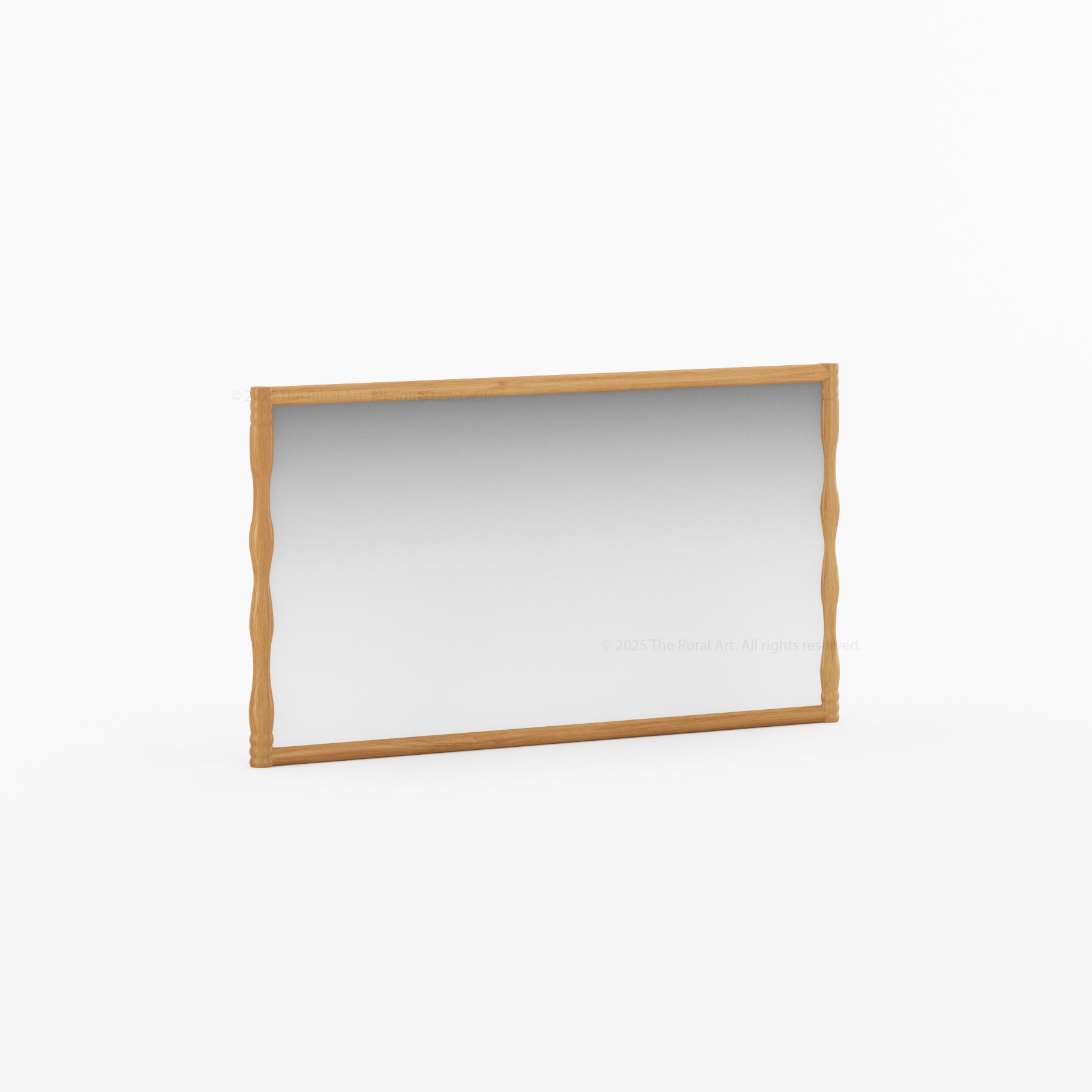 Jasper Solid Wood Mirror Frame with Sculpted Vertical Edges