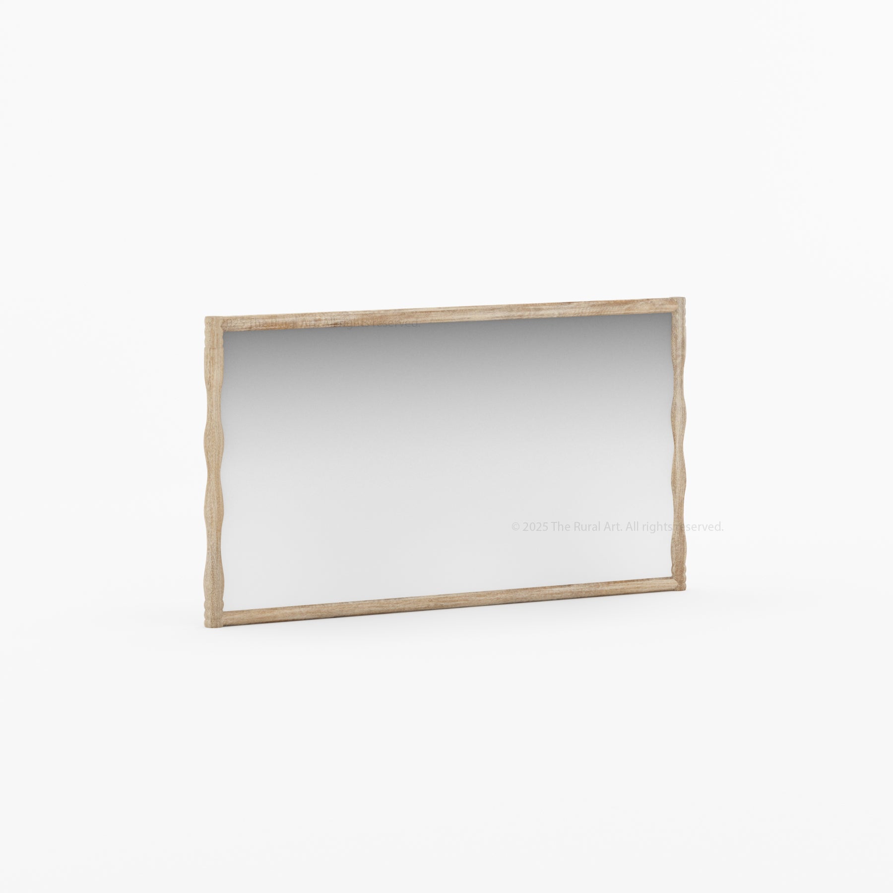 Jasper Solid Wood Mirror Frame with Sculpted Vertical Edges