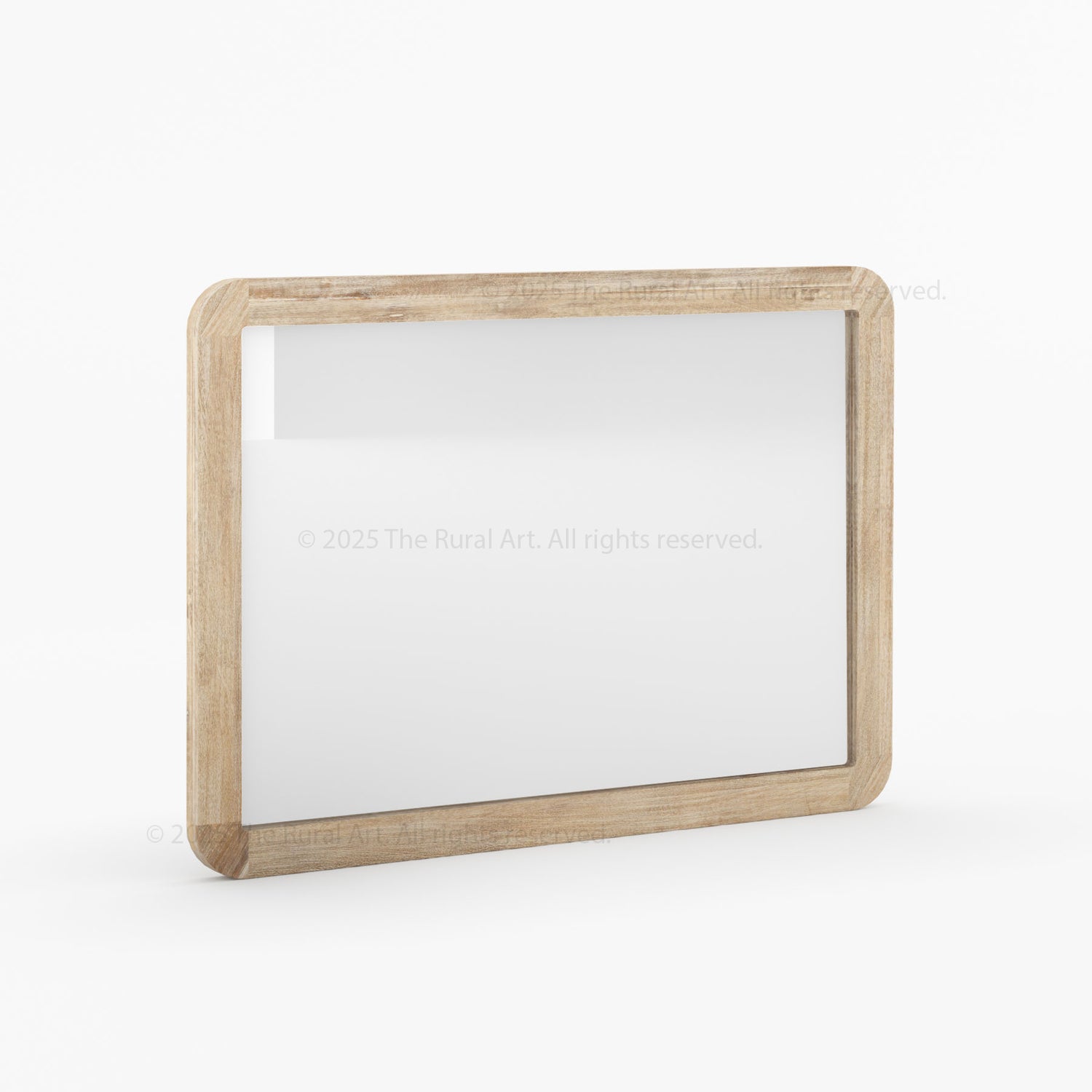 Beverly Wall Mirror | Rounded Solid Wood Frame in Natural Finish