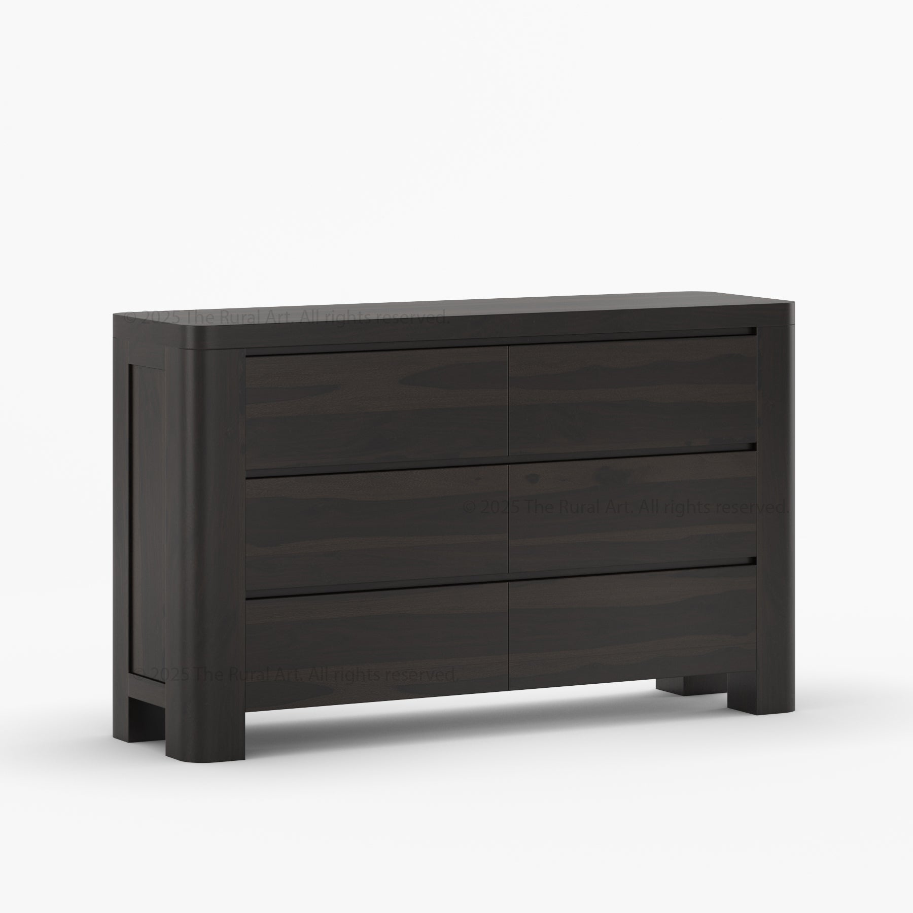 Levittown Solid Wood 6-Drawer Dresser Storage Chest