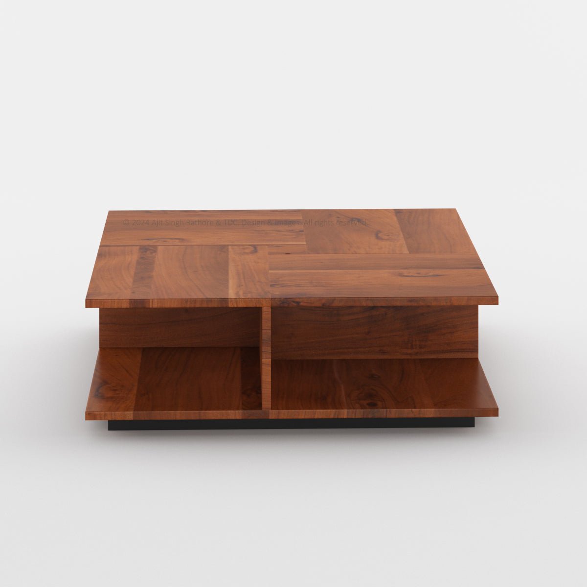 Prescott Solid Wood 2 Tier Square Coffee Table