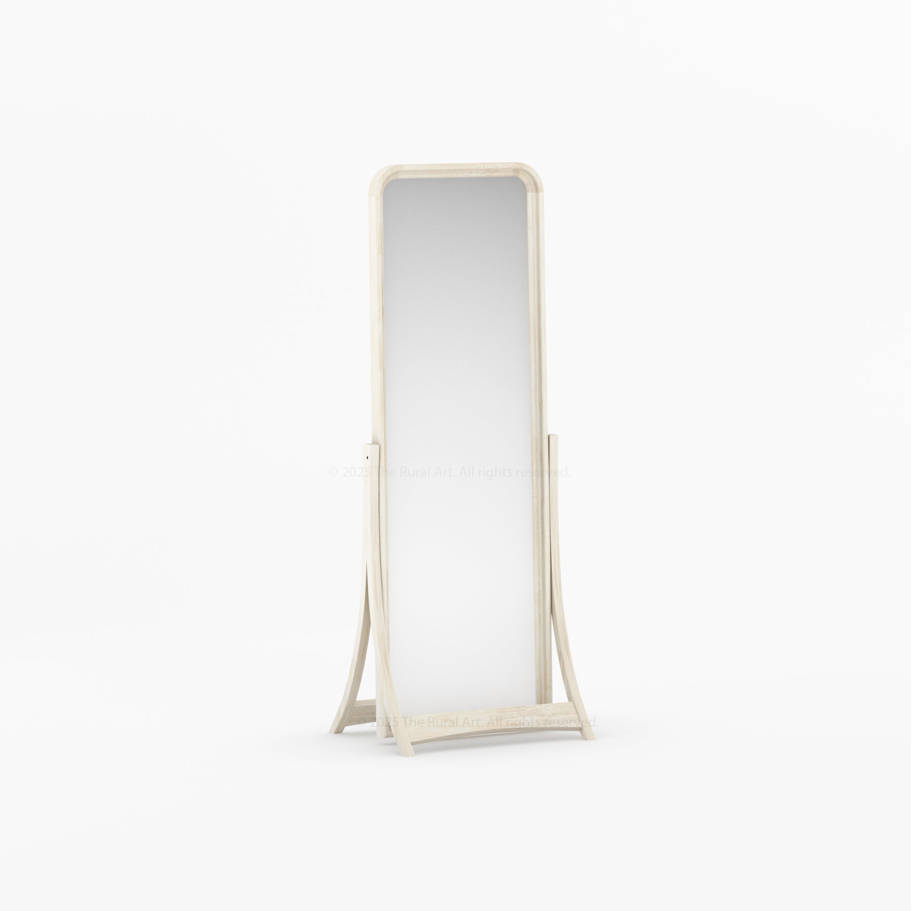 Garland Solid Wood Full-Length Freestanding Dressing Mirror with Rounded Frame