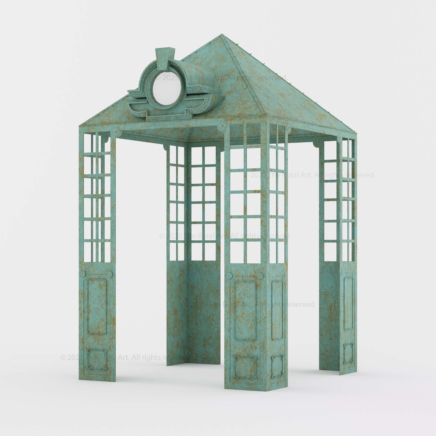 Grand Manor Wrought Iron Gazebo – Architectural Elegance with Pitched Roof