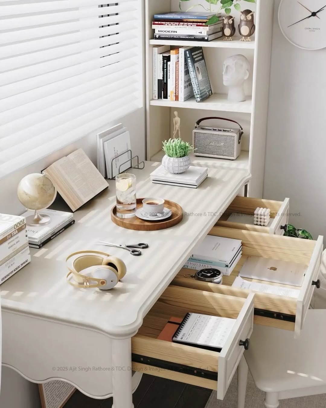 Birmingham Heirloom Writing Secretary Desk & Chair Set