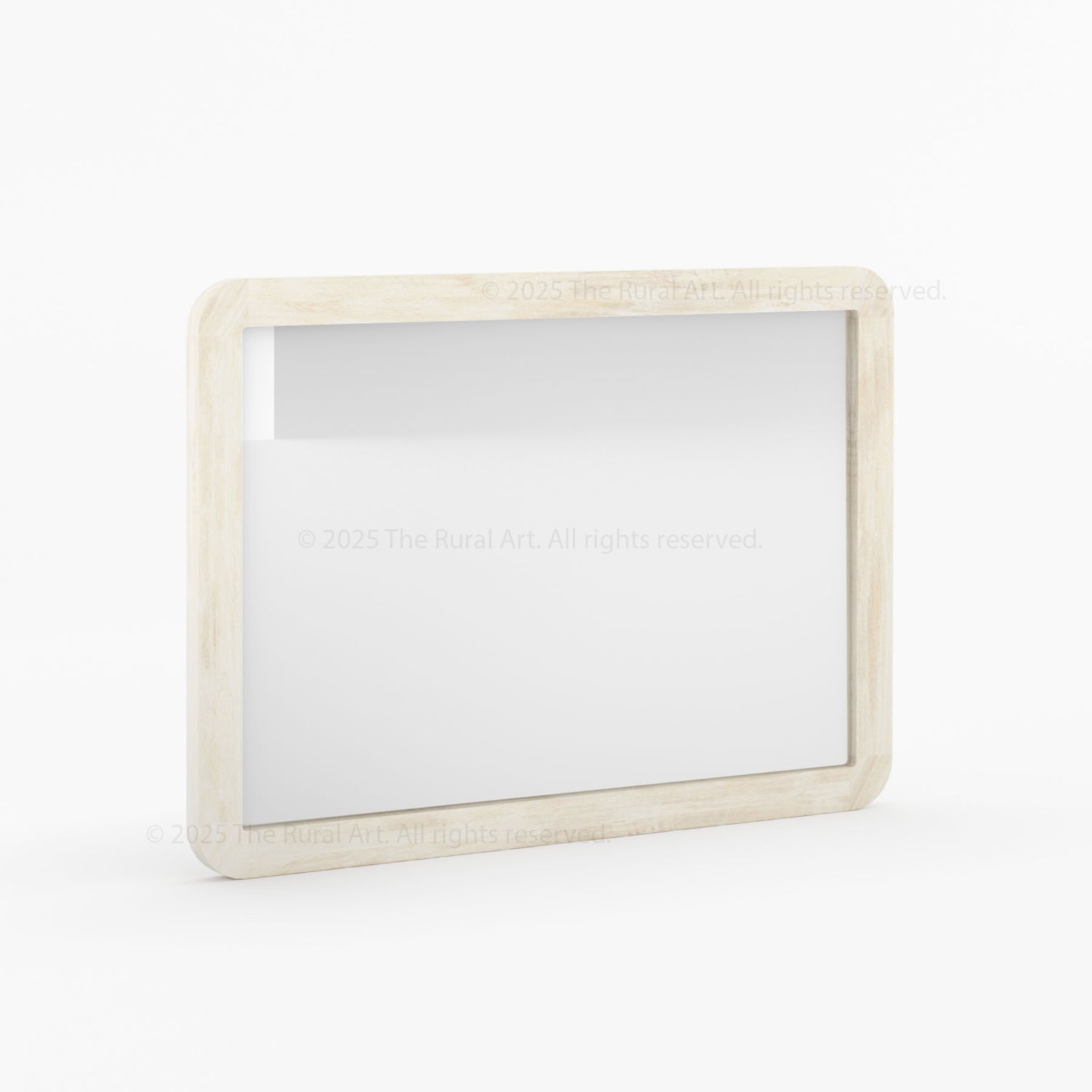 Beverly Wall Mirror | Rounded Solid Wood Frame in Natural Finish