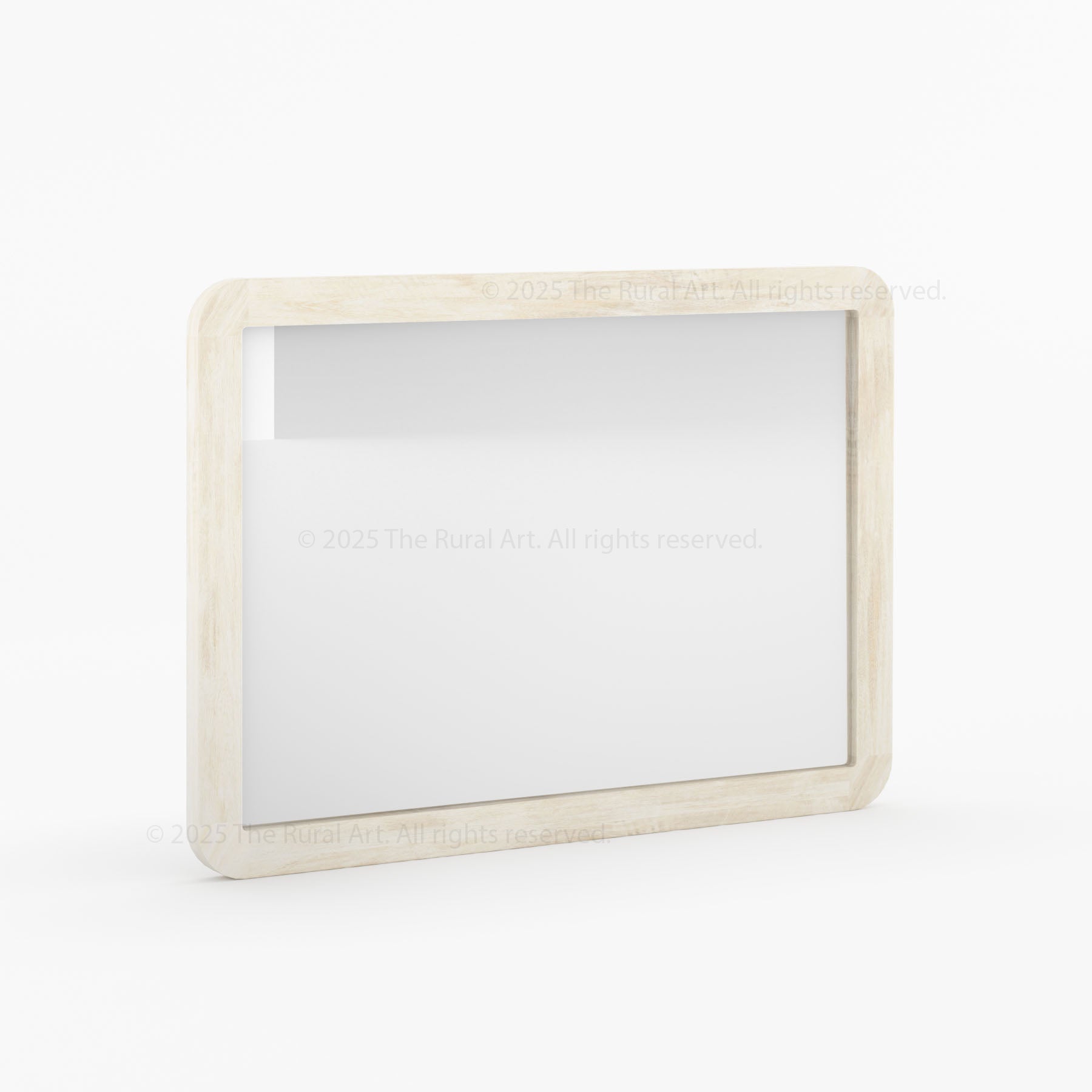 Beverly Wall Mirror | Rounded Solid Wood Frame in Natural Finish