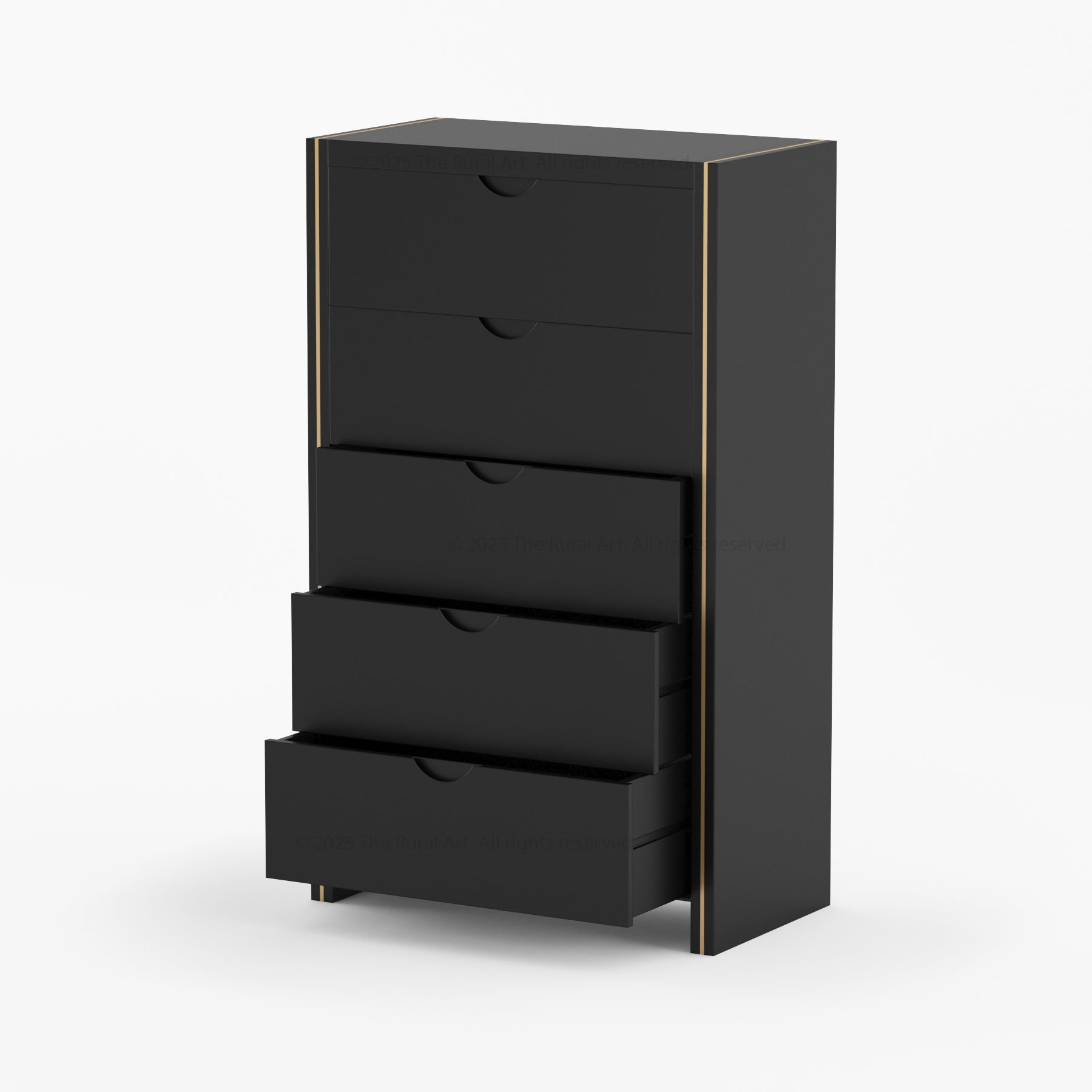 Branson Solid Wood Bedroom Collection with Brass Inlay Detailing