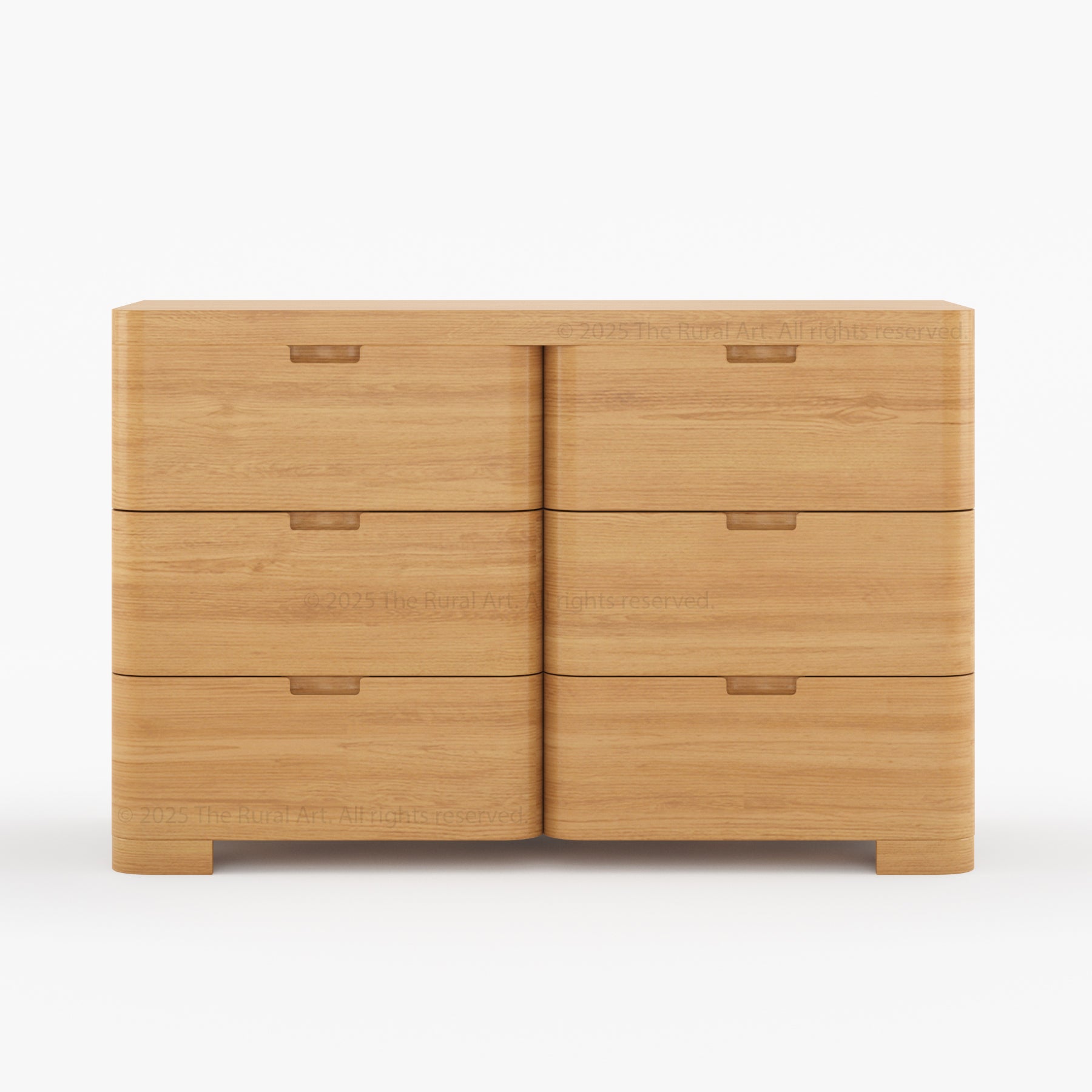 Beverly 6-Drawer Dresser | Solid Wood with Rounded Corners