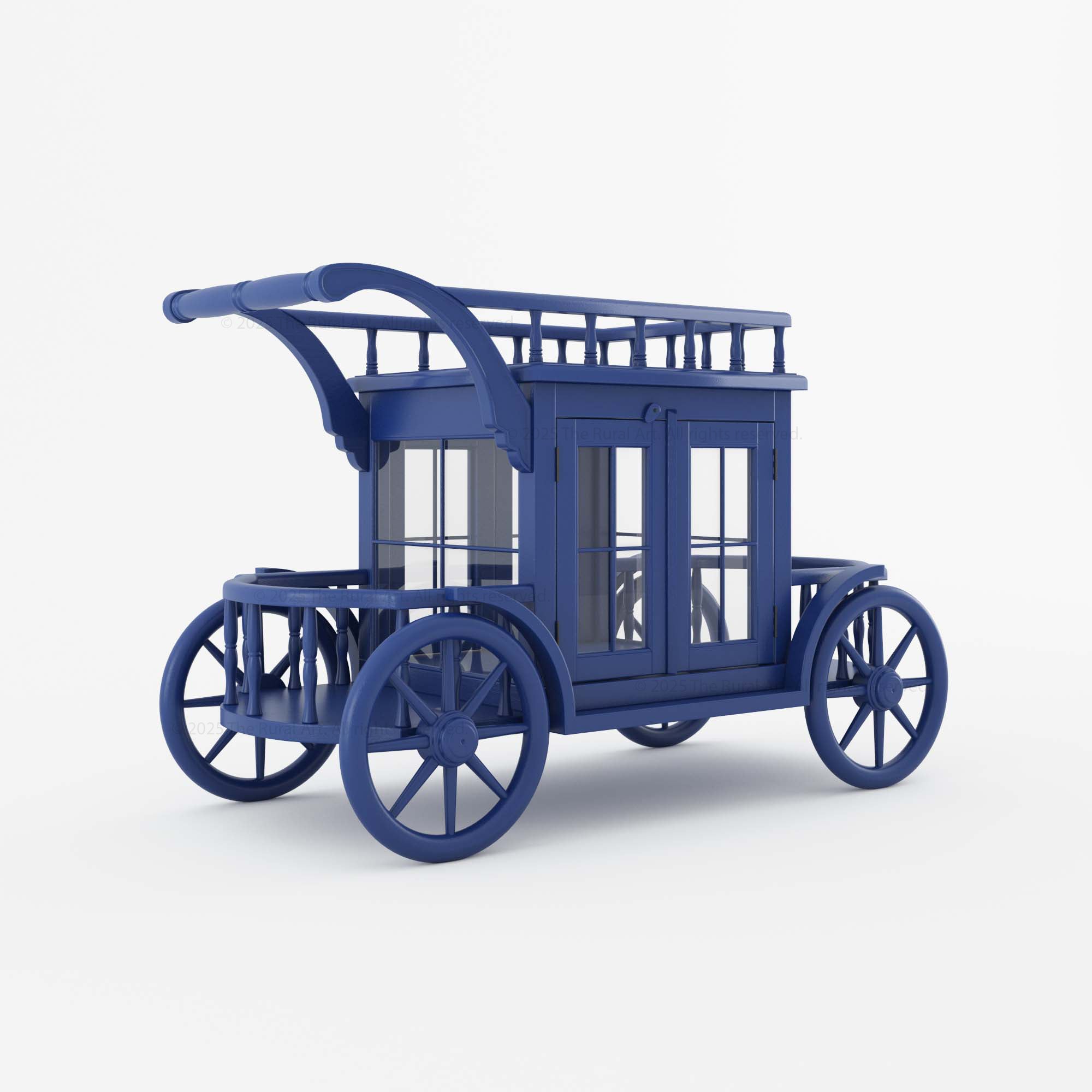 Scarlet Carriage Bar Cart – Premium One-of-a-Kind Serving & Coffee Trolley