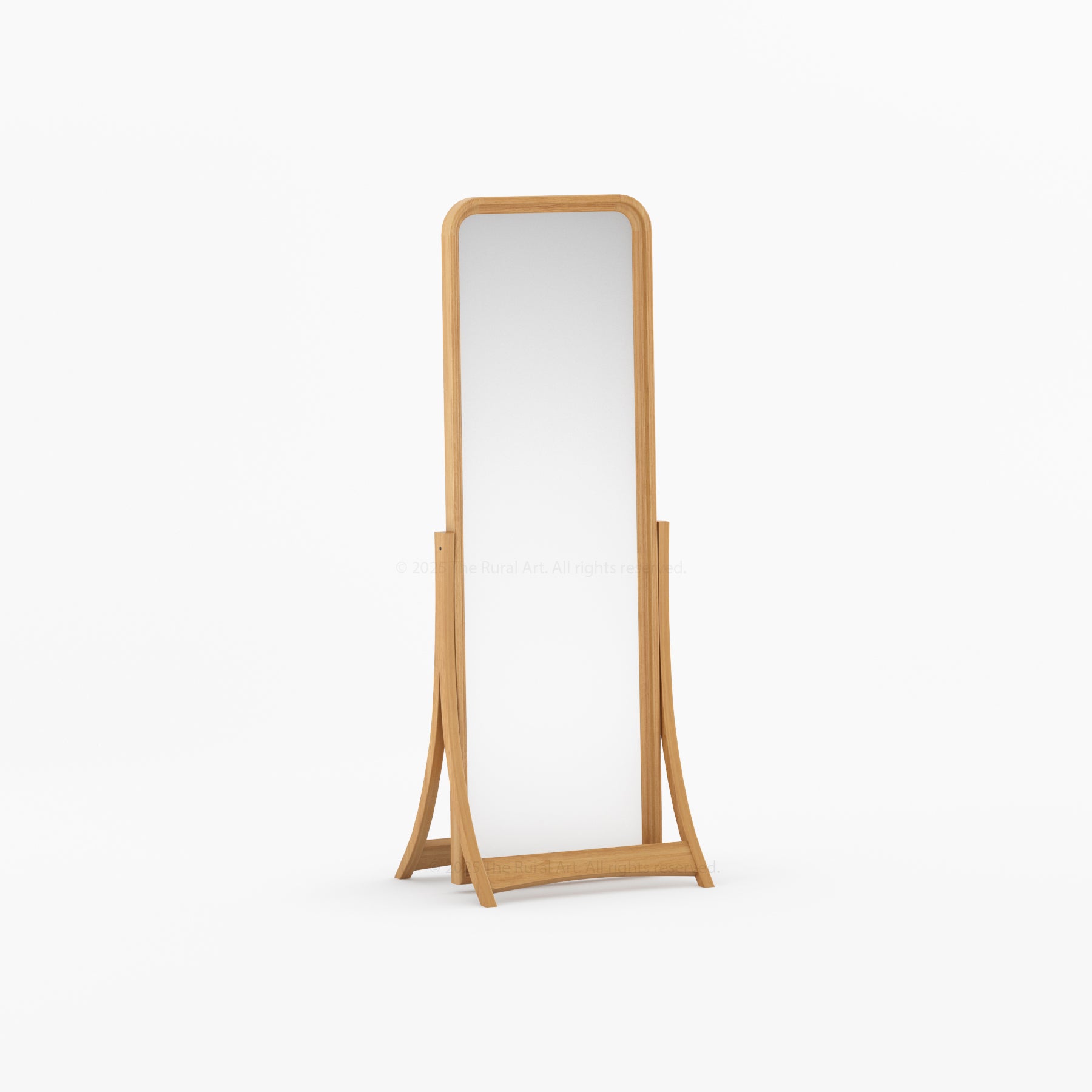 Garland Solid Wood Full-Length Freestanding Dressing Mirror with Rounded Frame