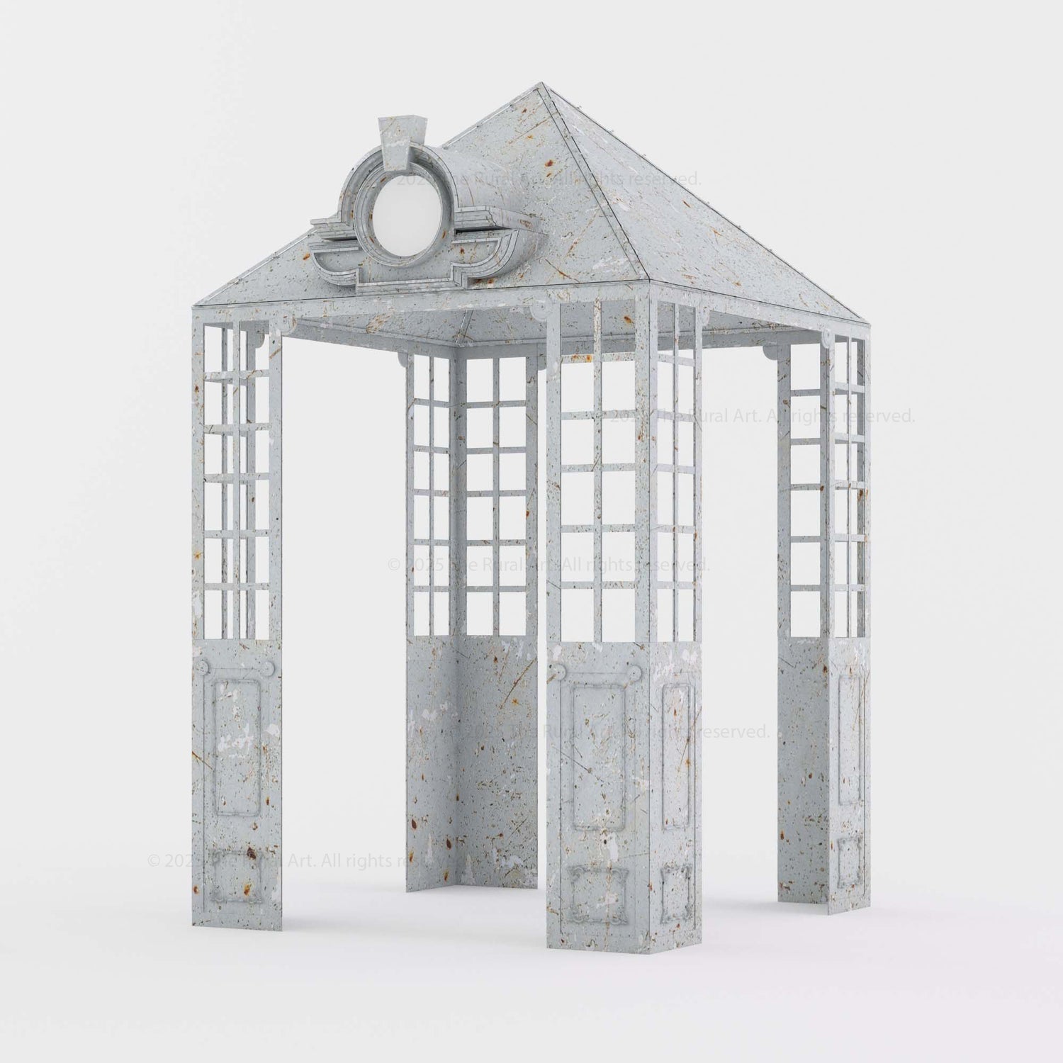 Grand Manor Wrought Iron Gazebo – Architectural Elegance with Pitched Roof