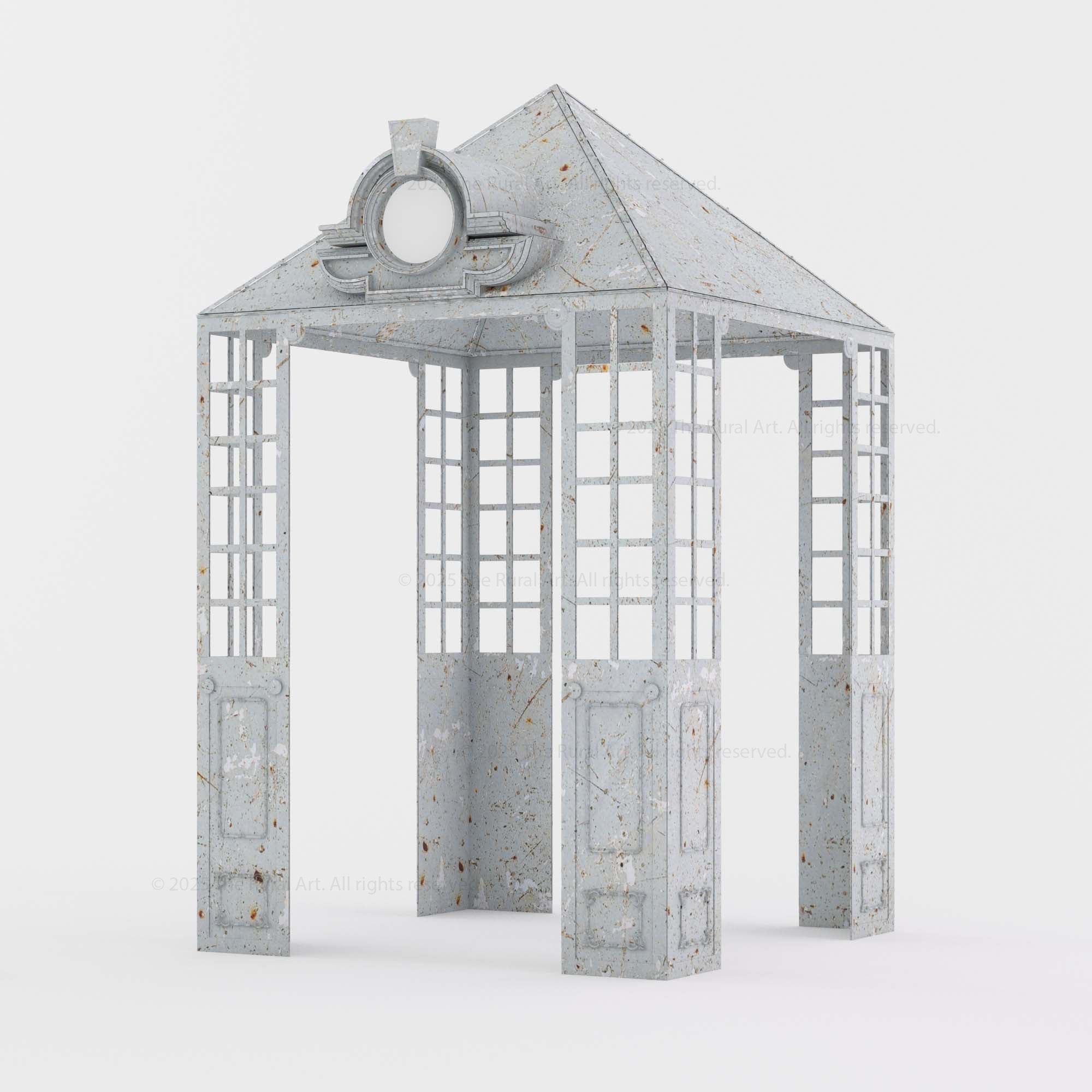 Grand Manor Wrought Iron Gazebo – Architectural Elegance with Pitched Roof