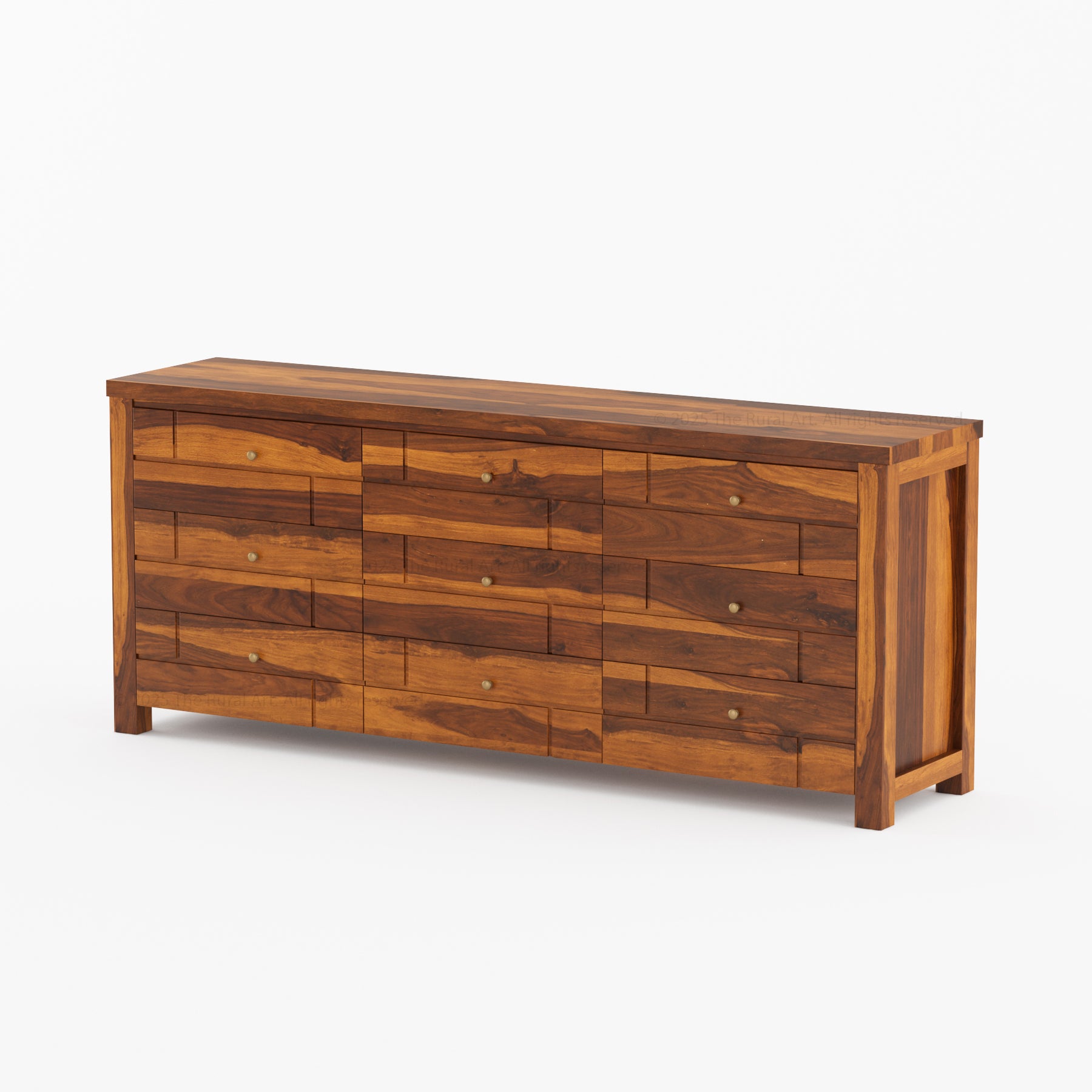 Princeton Solid Wood Dresser with Geometric Detailing