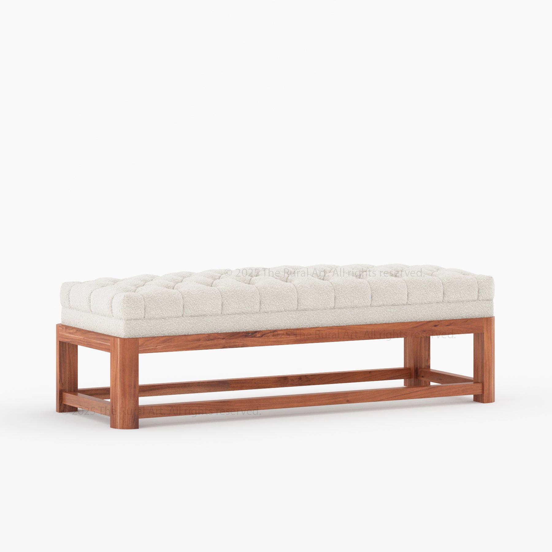 Levittown Upholstered Bedroom Bench with Solid Wood Frame End-of-Bed Seating