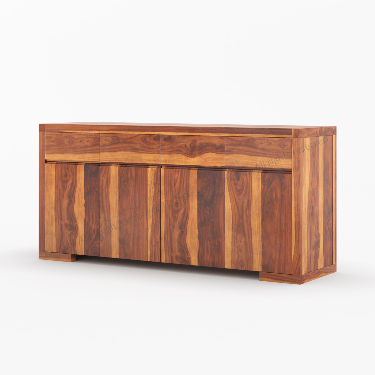 Arcadia Solid Wood Buffets Sideboard With Four Drawers