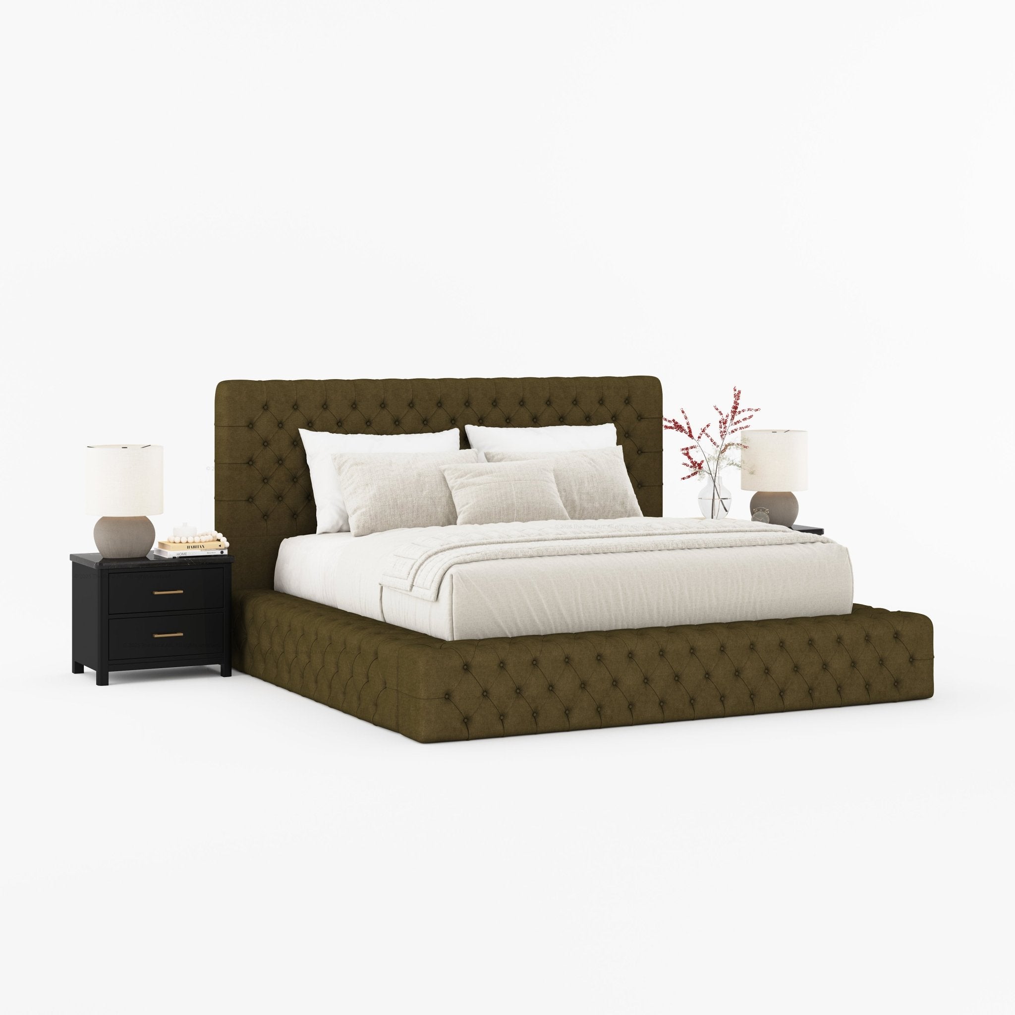 Sebring Boucle Upholstered Bed