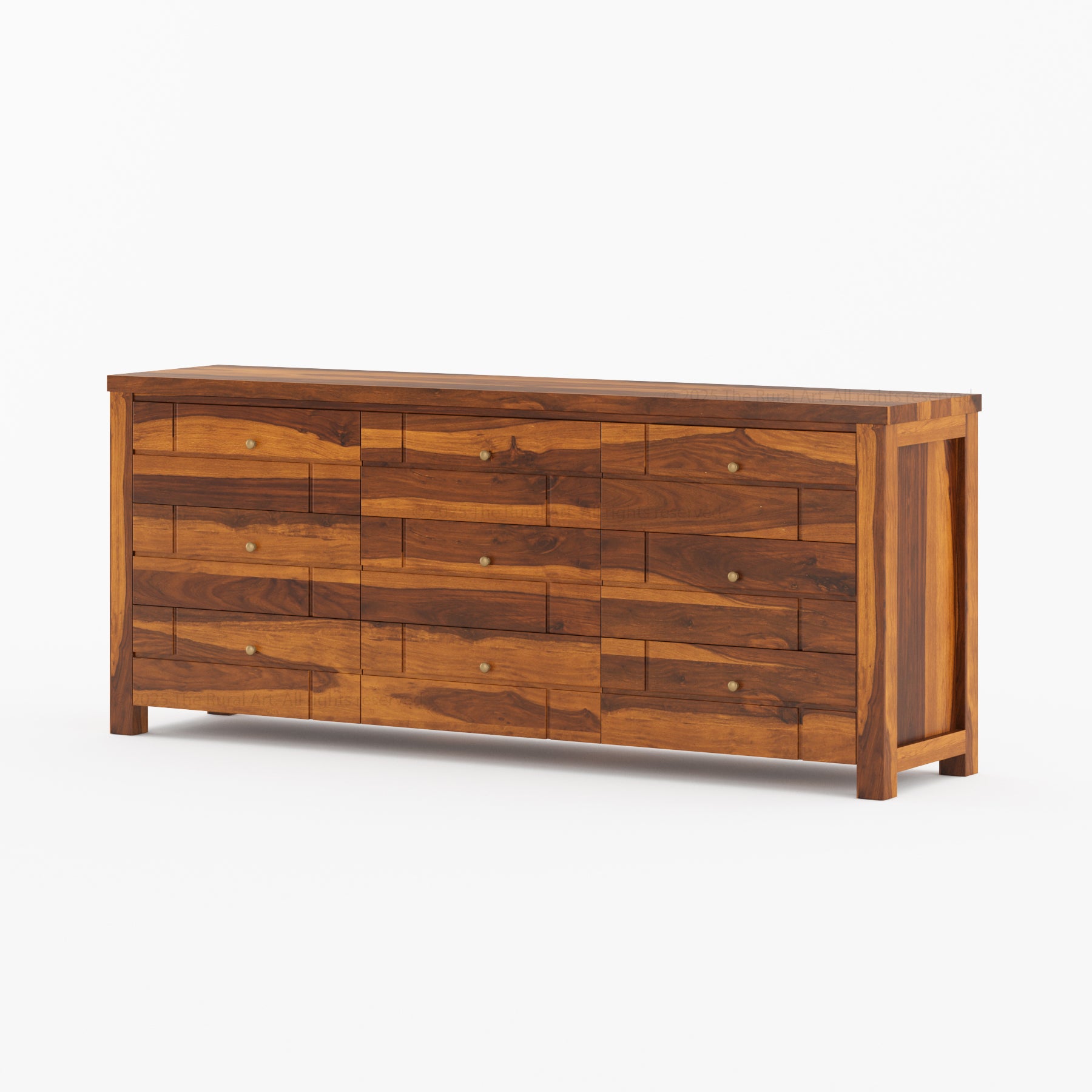 Princeton Solid Wood Dresser with Geometric Detailing