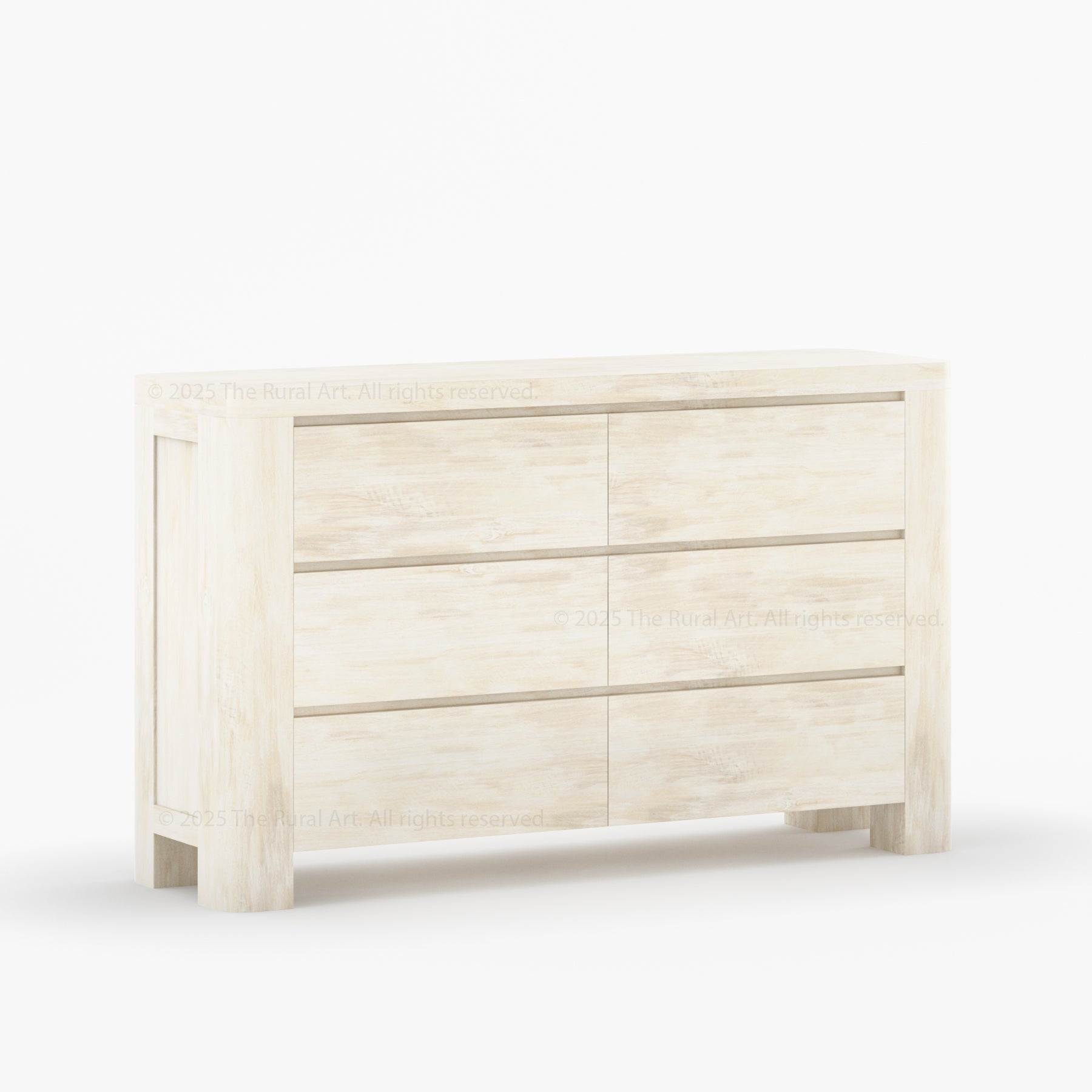 Levittown Solid Wood 6-Drawer Dresser Storage Chest