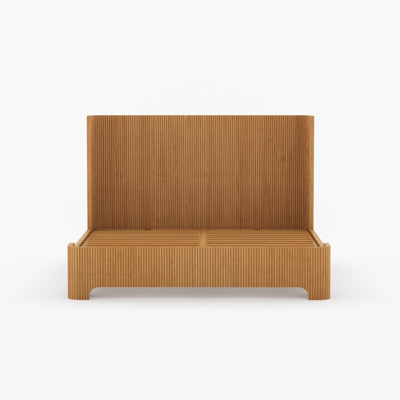 Bartow Modern Solid Wood Bedroom Set with Fluted Detailing