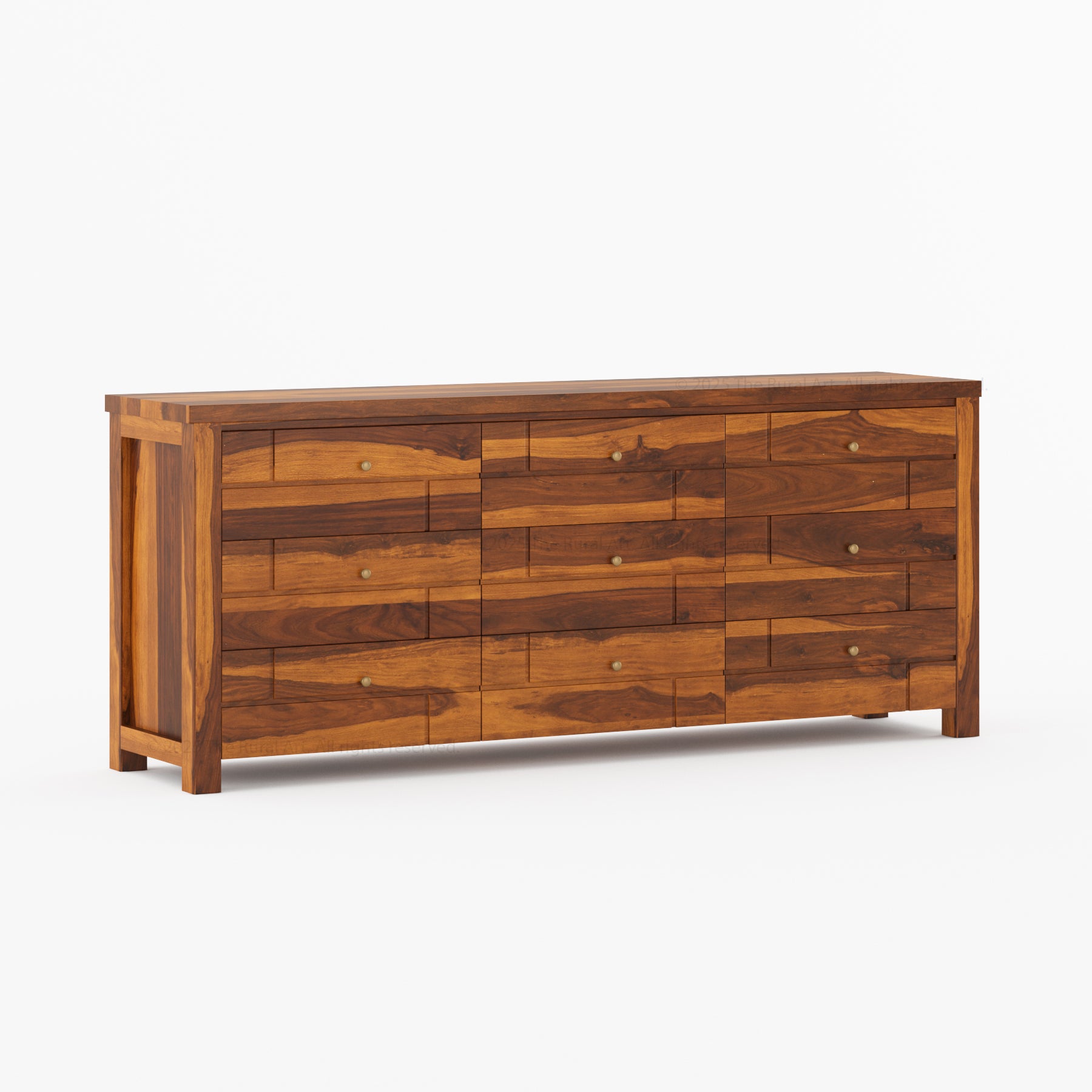 Princeton Solid Wood Dresser with Geometric Detailing