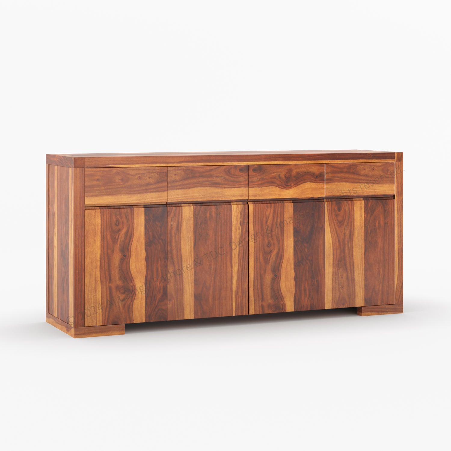 Arcadia Solid Wood Buffets Sideboard With Four Drawers