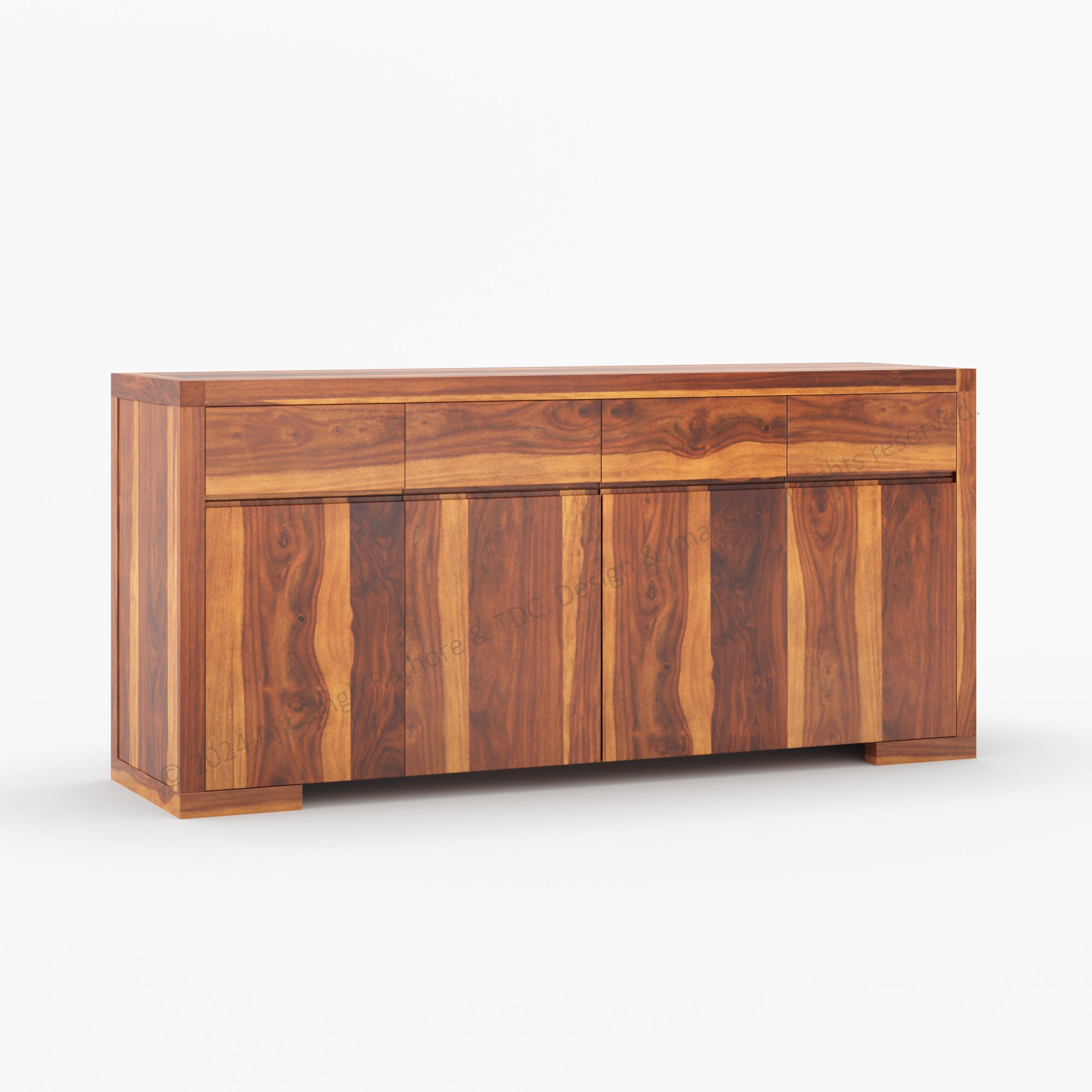 Arcadia Solid Wood Buffets Sideboard With Four Drawers