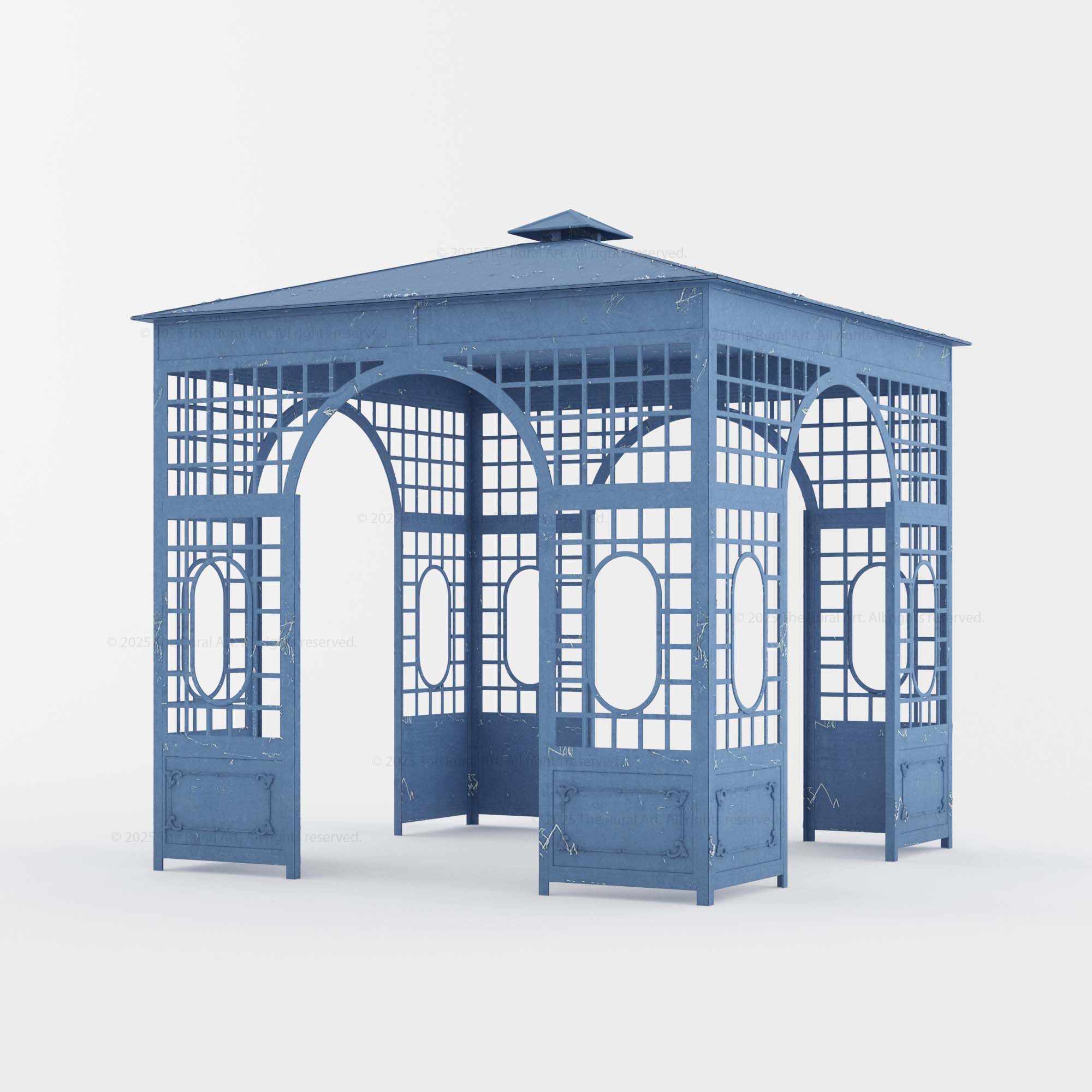 Old Estate Wrought Iron Garden Gazebo – Timeless Architectural Elegance