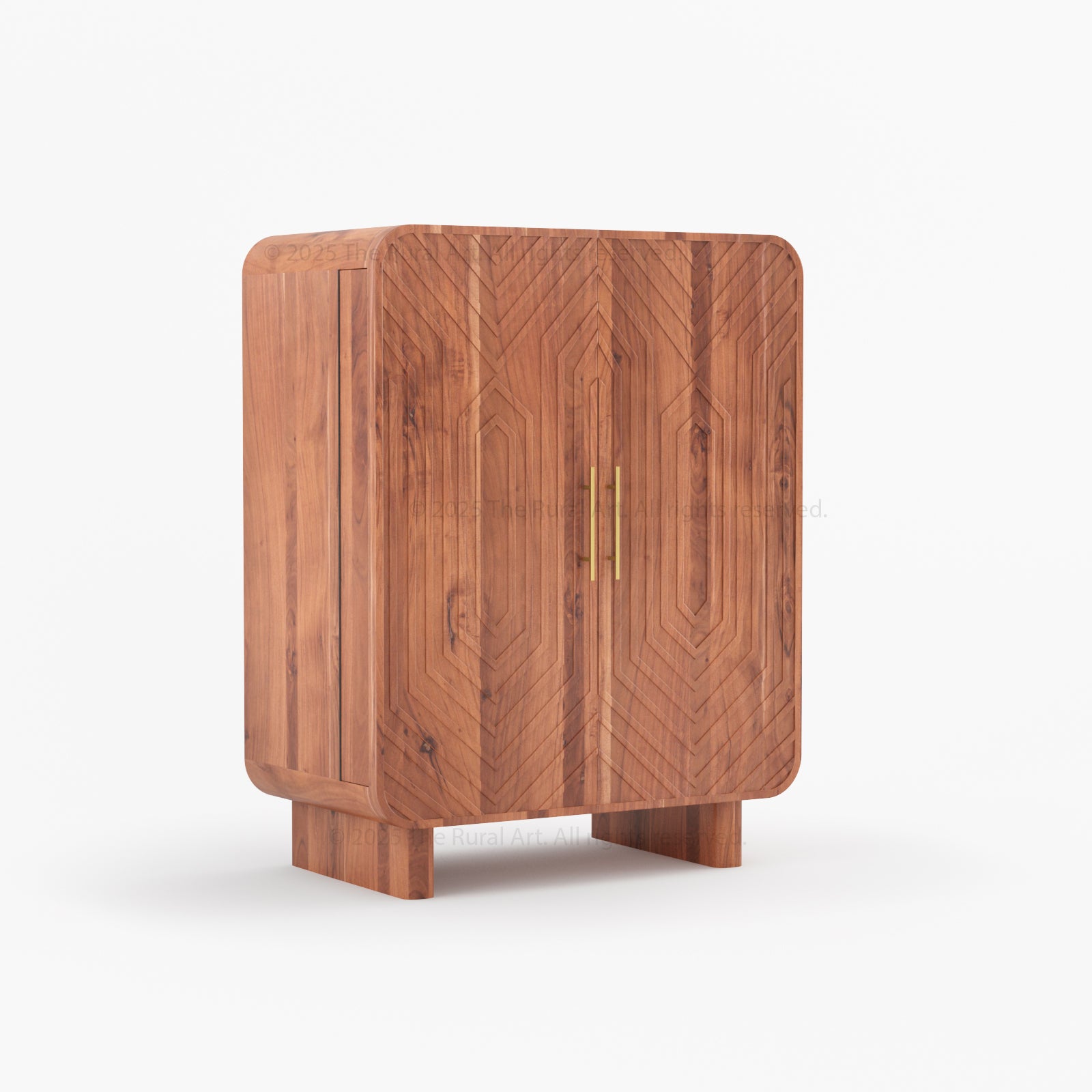 Claremont Dual-Tone Solid Wood Wine Bar Cabinet