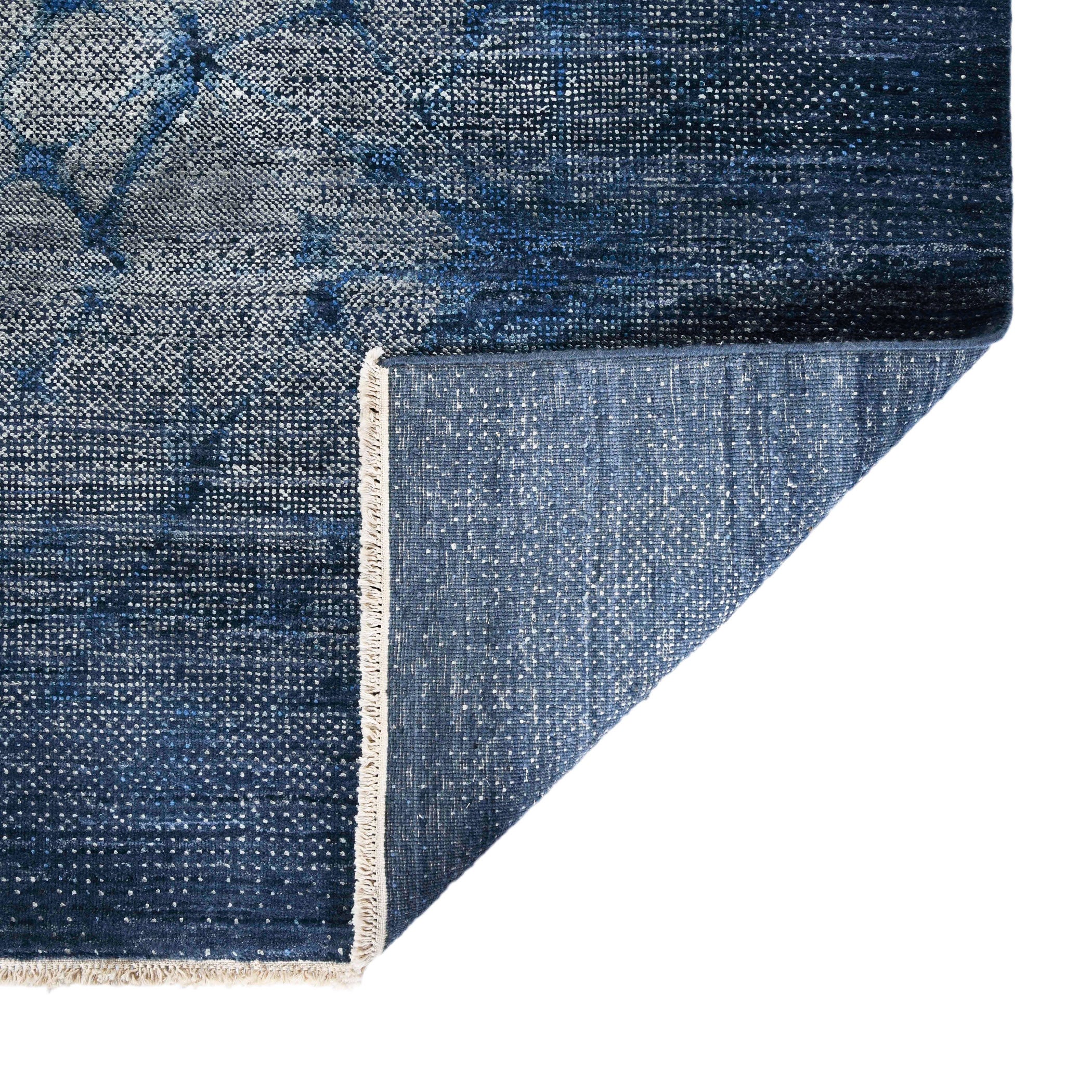Vienna Blue Sapphire Hand-Knotted Wool & Silk Rug