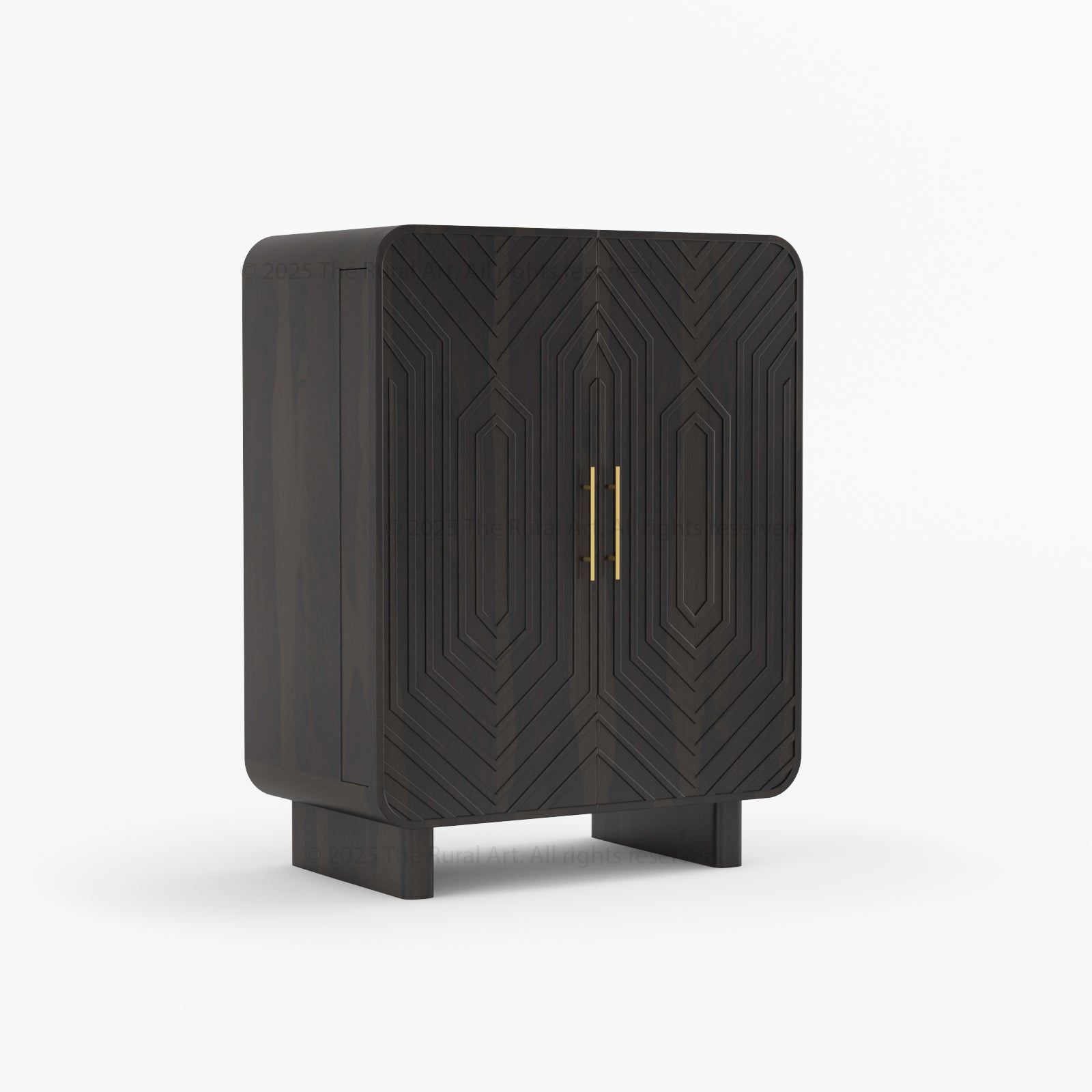 Claremont Dual-Tone Solid Wood Wine Bar Cabinet