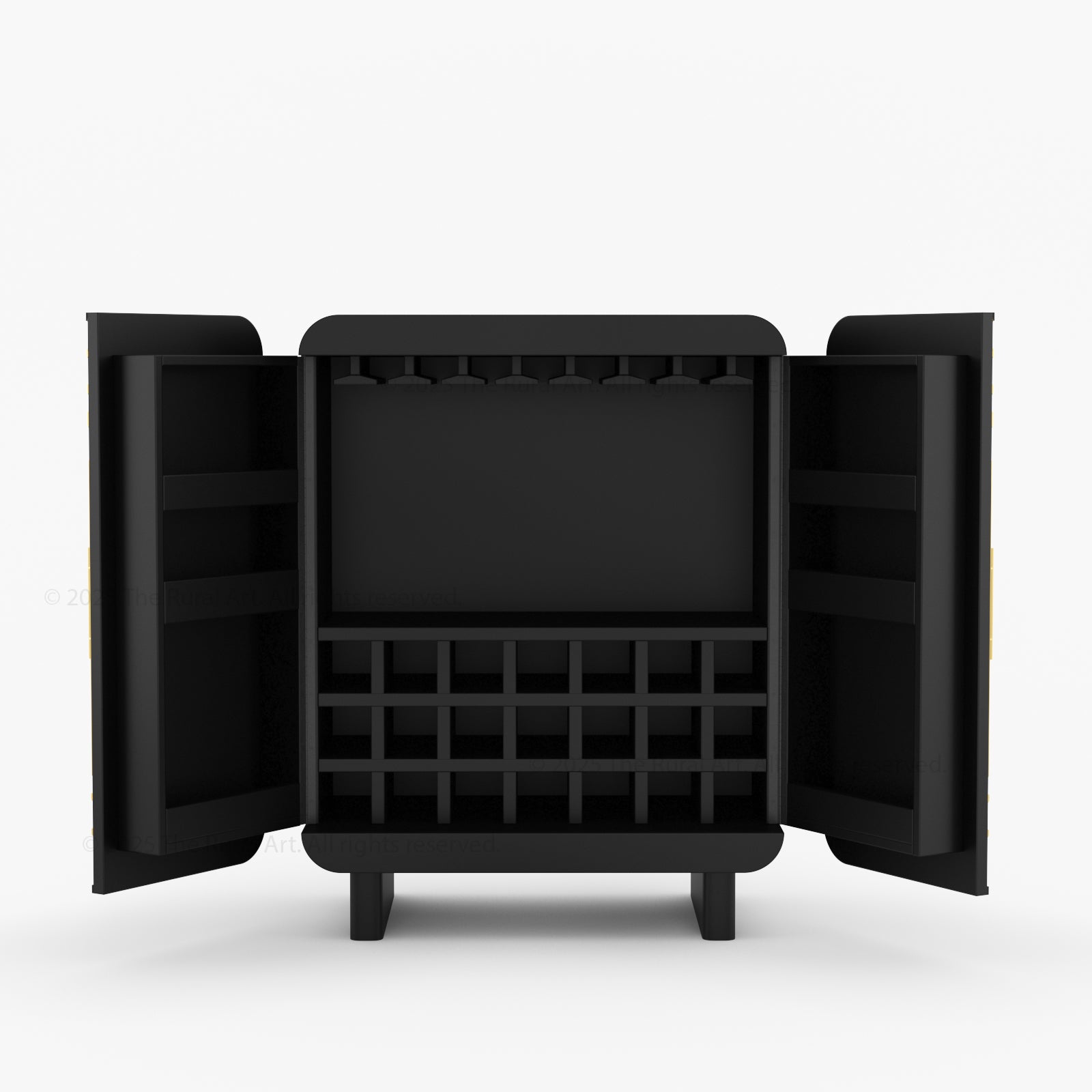 Claremont Dual-Tone Solid Wood Wine Bar Cabinet