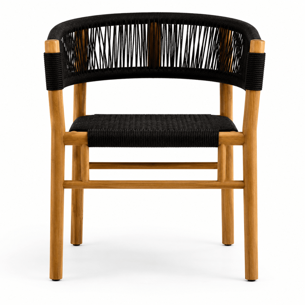 Valdez Solid Teak Wood Rope Dining Chair
