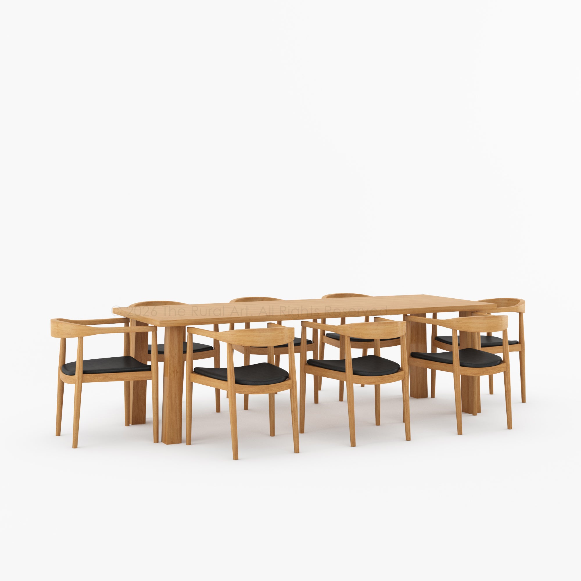 Lexington Modern Solid Wood Dining Table and Chair Set