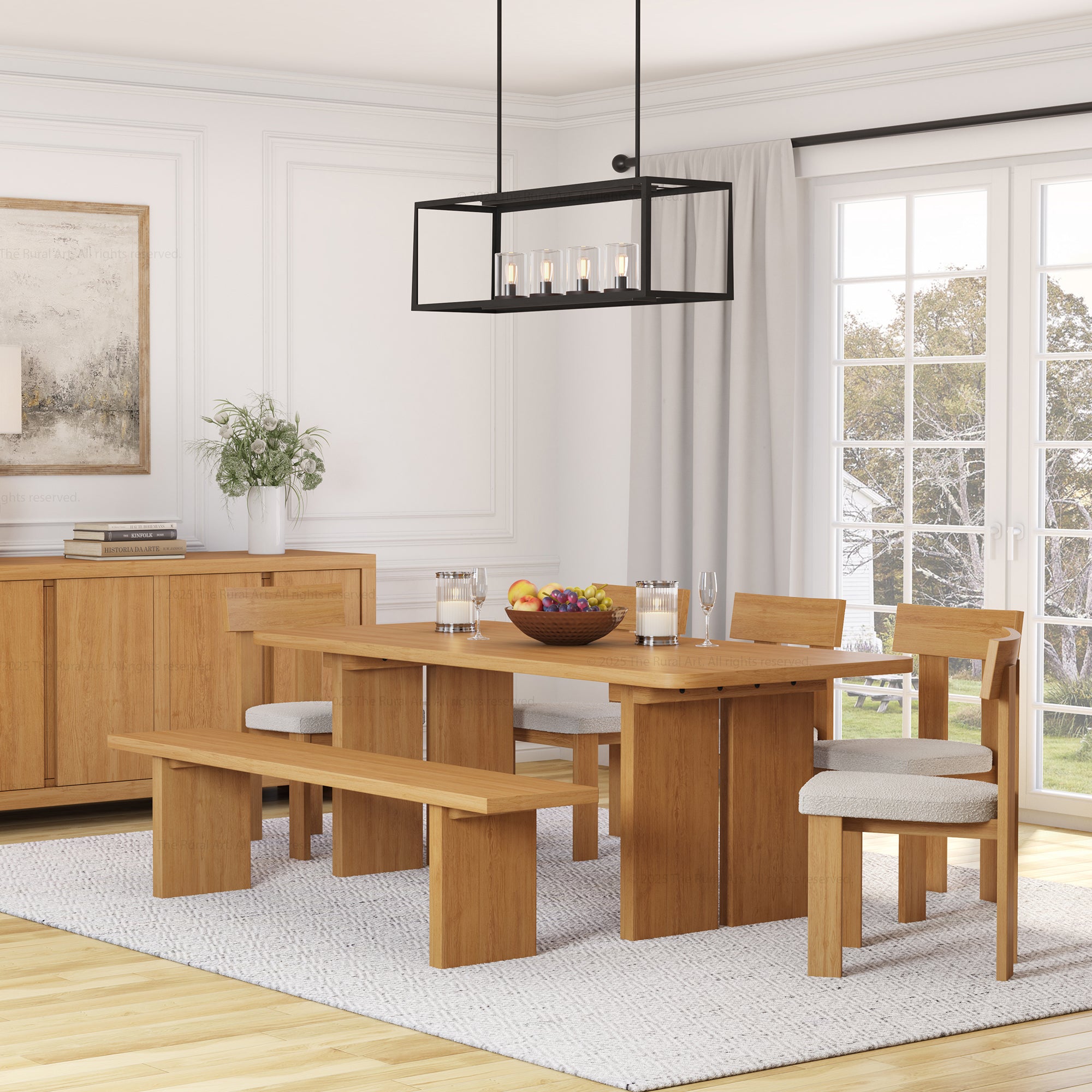 Fontana Modern Dining Table and Chair Set