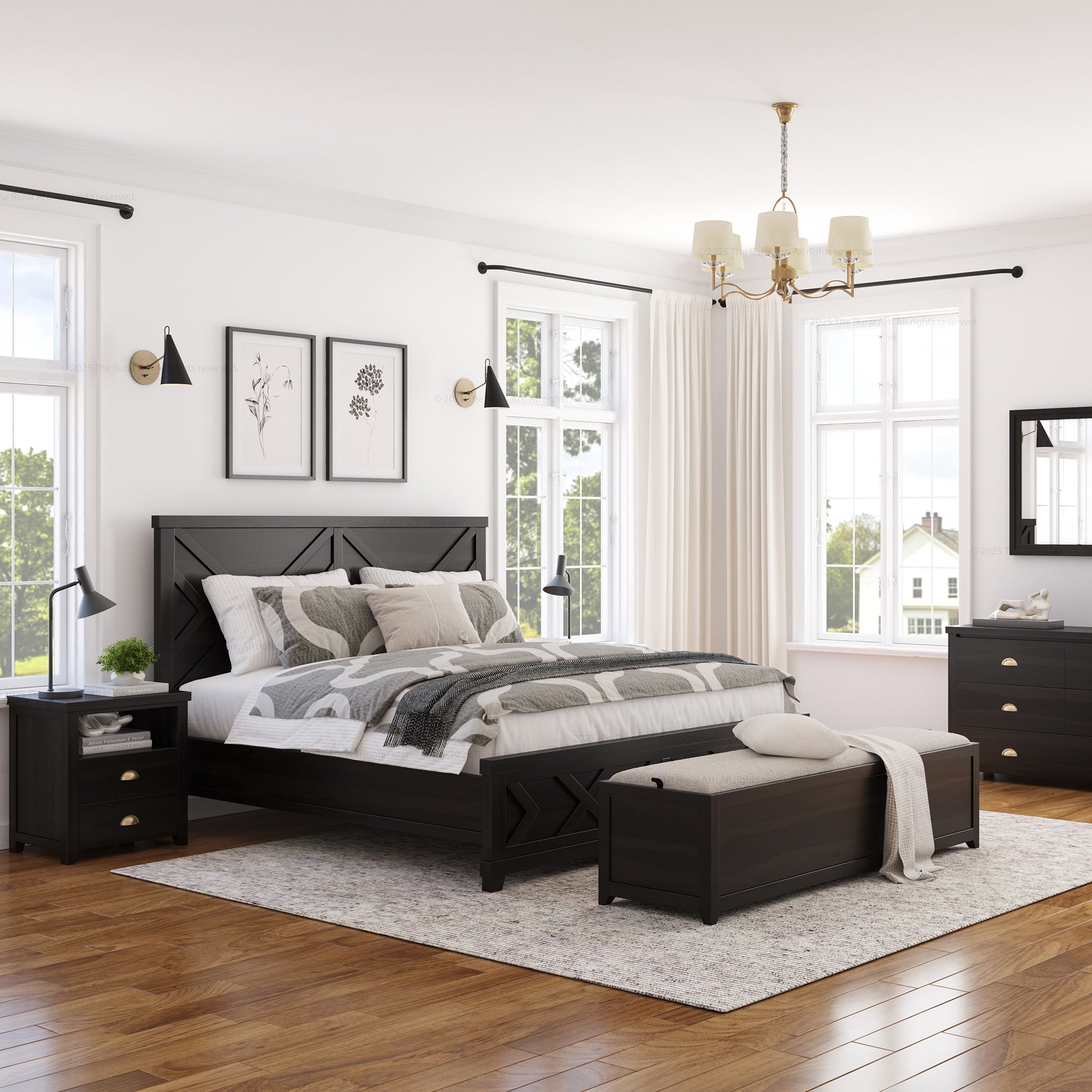 Baytown 6-Piece Solid Wood Platform Bedroom Set