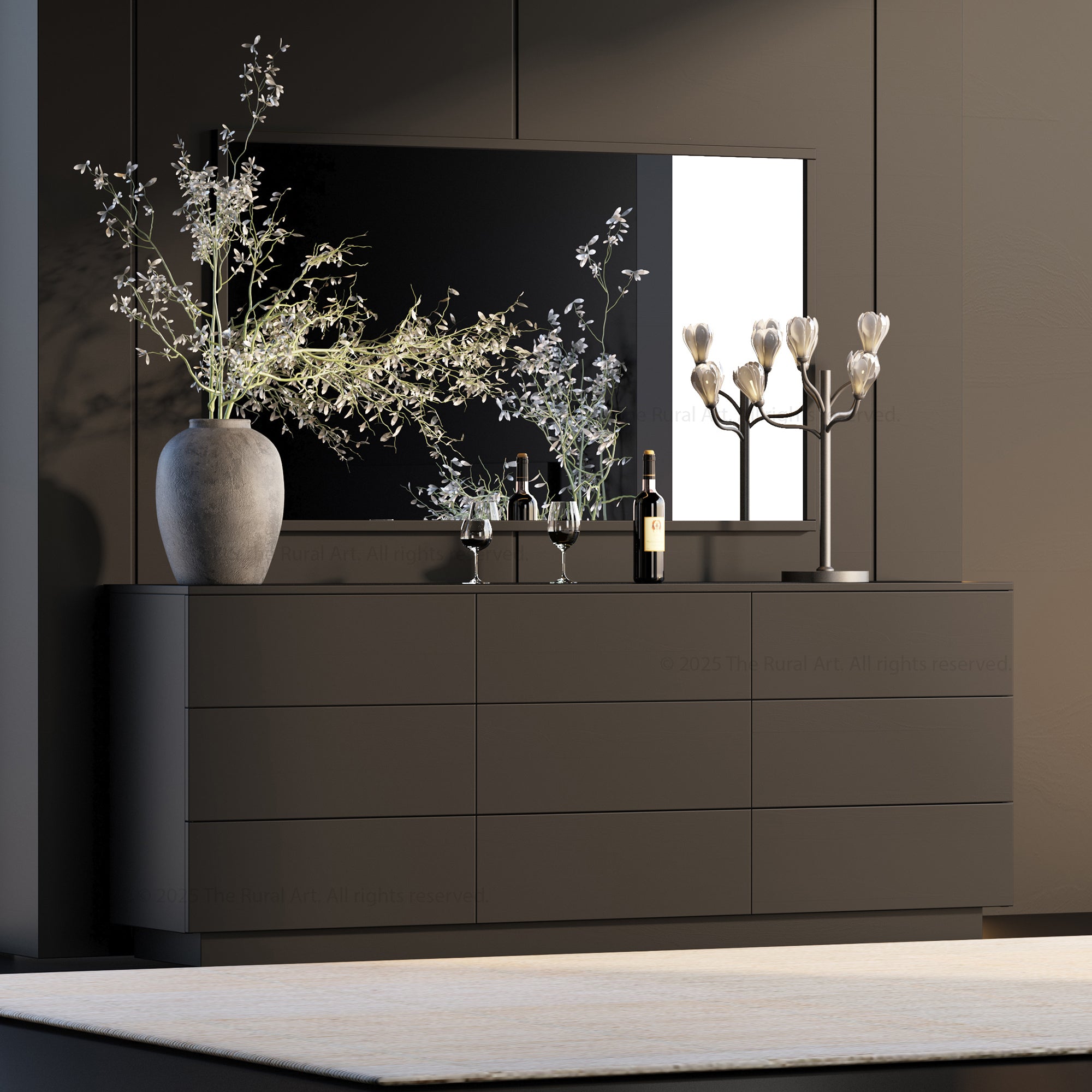 Kingston Solid Wood Dresser | Modern Minimalist Storage Cabinet