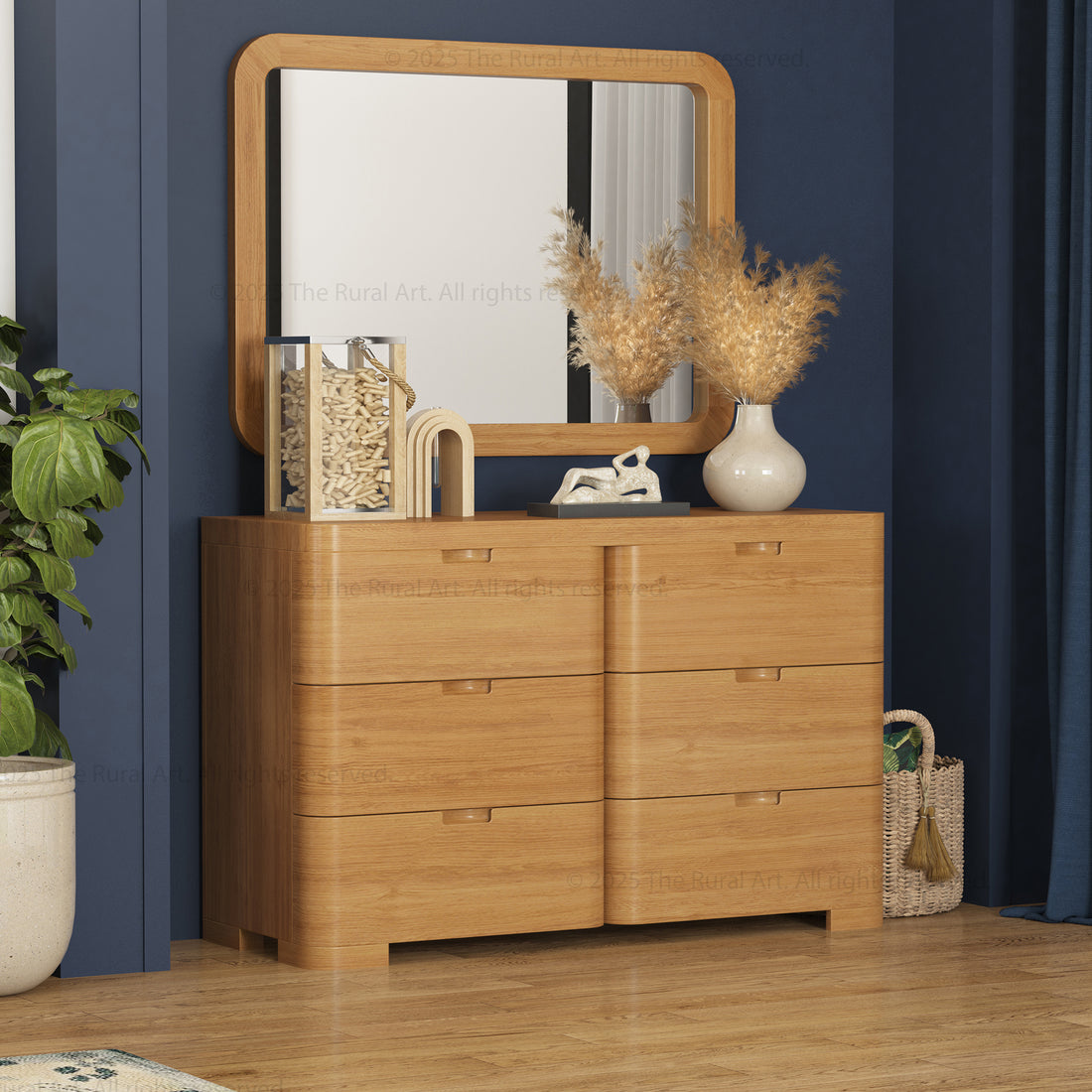 Beverly 6-Drawer Dresser | Solid Wood with Rounded Corners