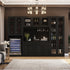Black Wine Bar Cabinet with Fridge Space