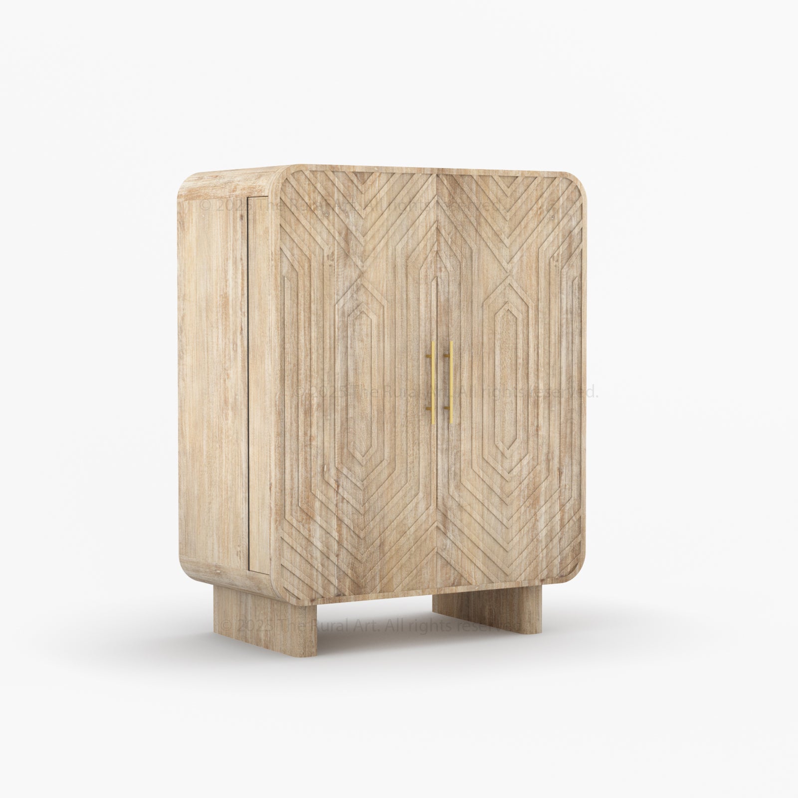 Claremont Dual-Tone Solid Wood Wine Bar Cabinet